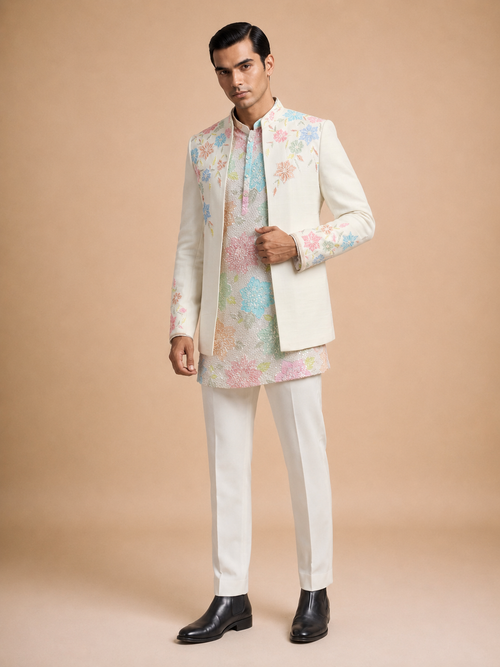 PASTEL BLOOM INDO-WESTERN SET