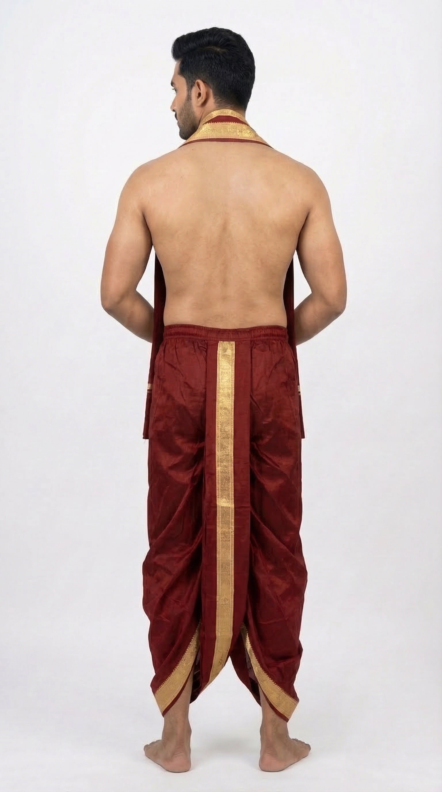 MUSTURD YELLOW DHOTI UPARNA