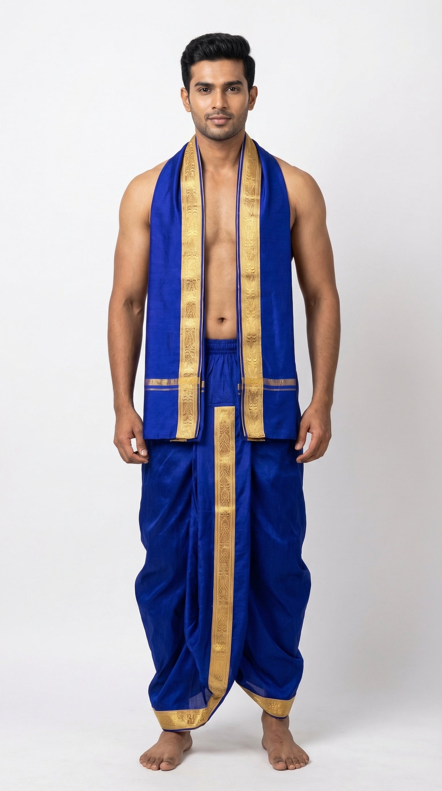 MUSTURD YELLOW DHOTI UPARNA