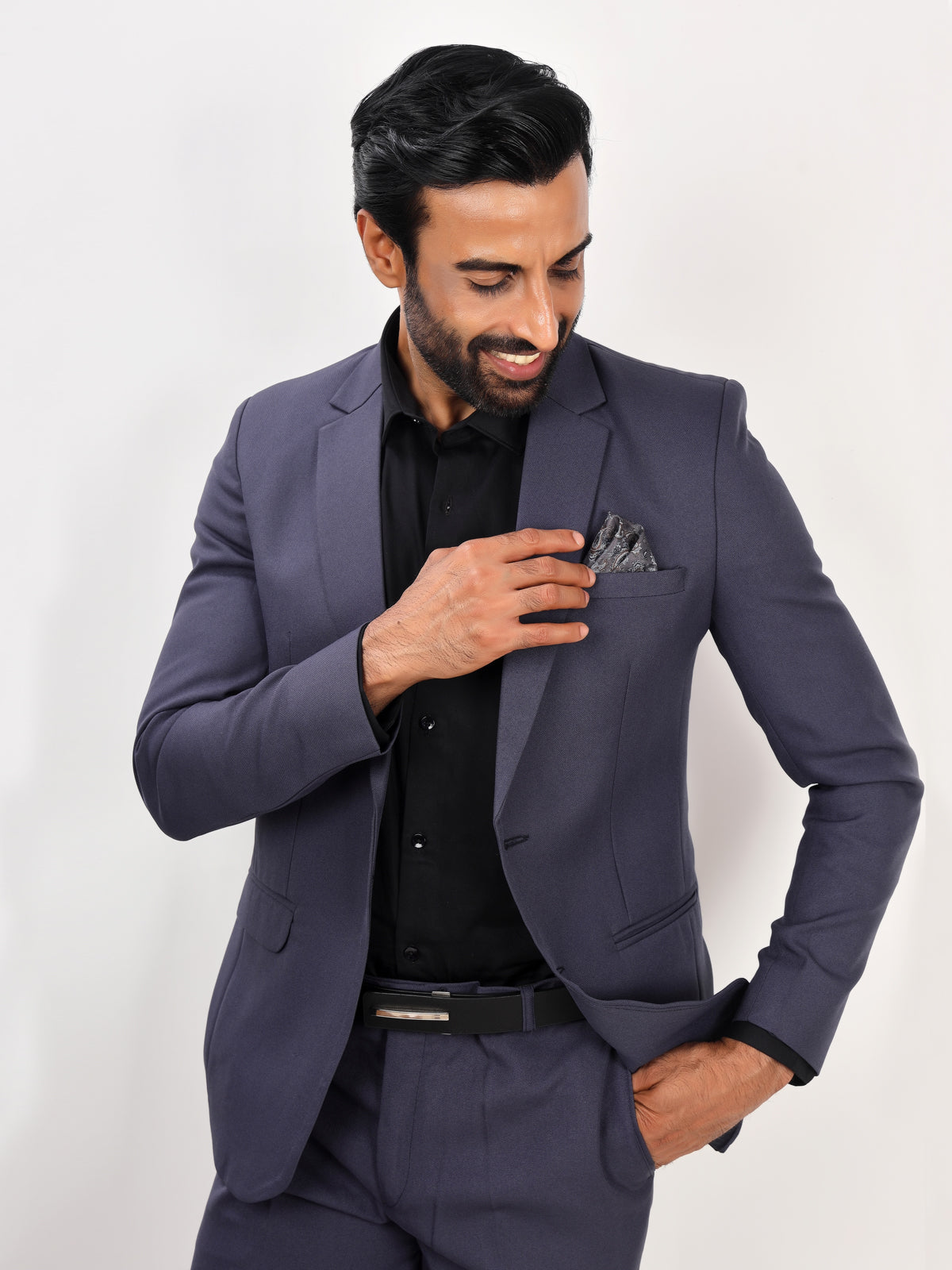 DARK BLUE METTY BLAZER