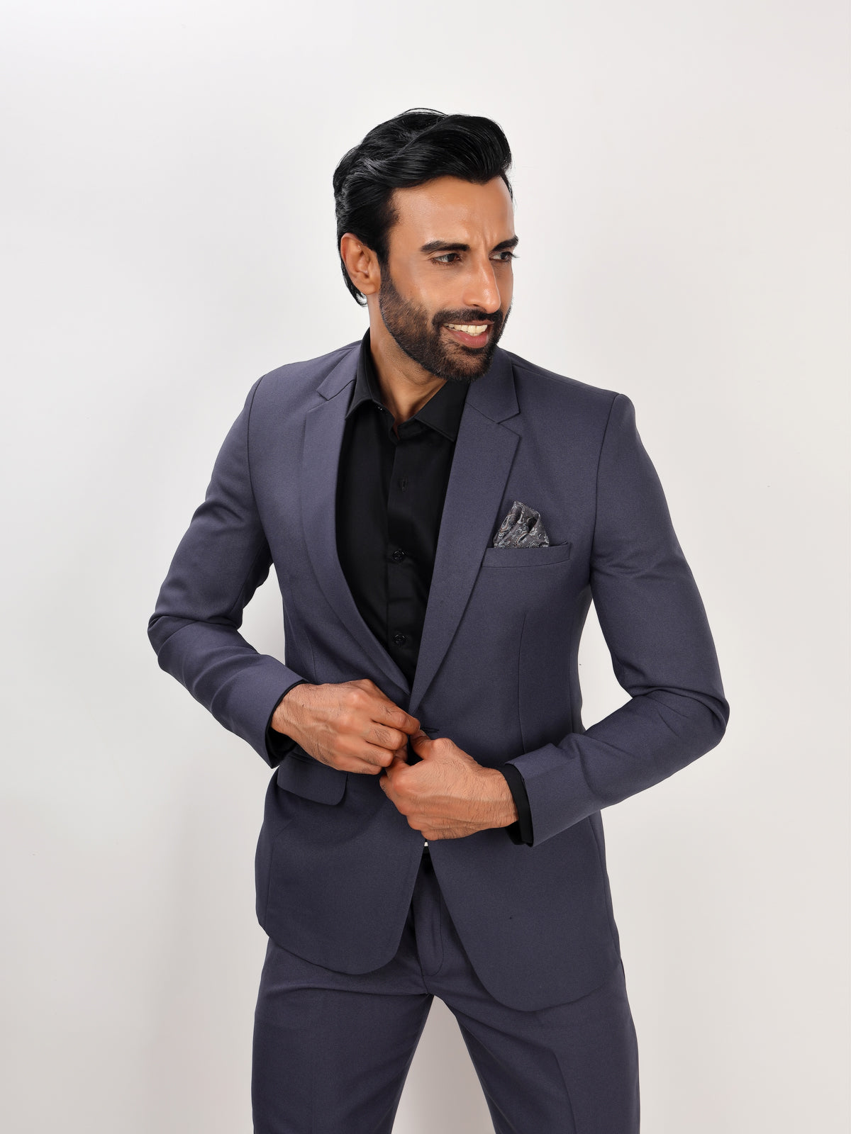 DARK BLUE METTY BLAZER