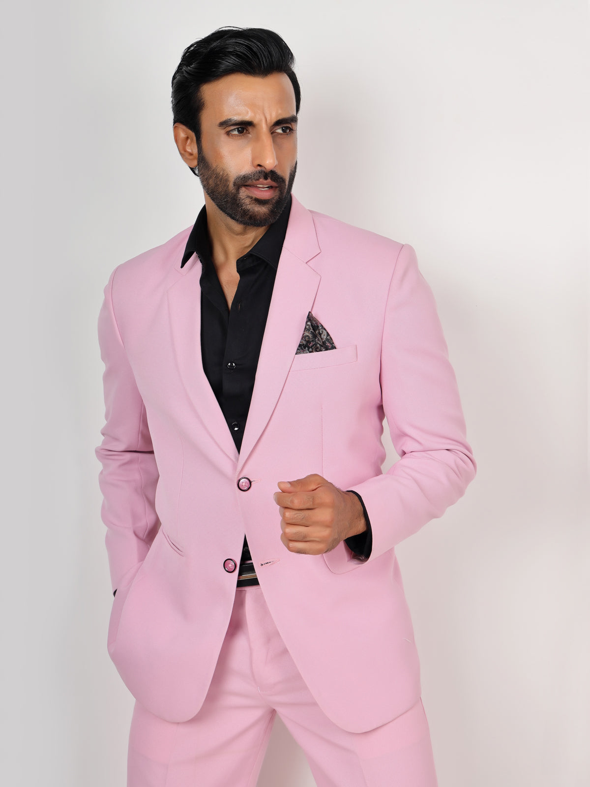 BLUSH PINK METTY BLAZER