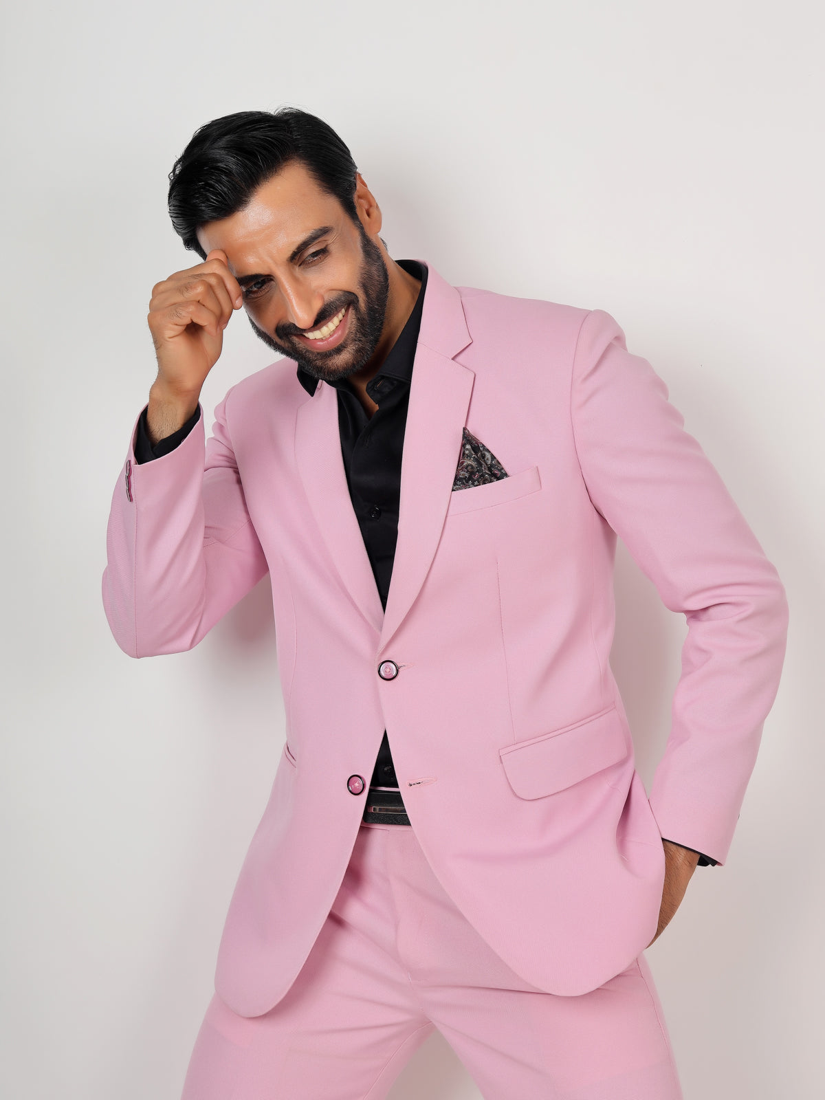 BLUSH PINK METTY BLAZER