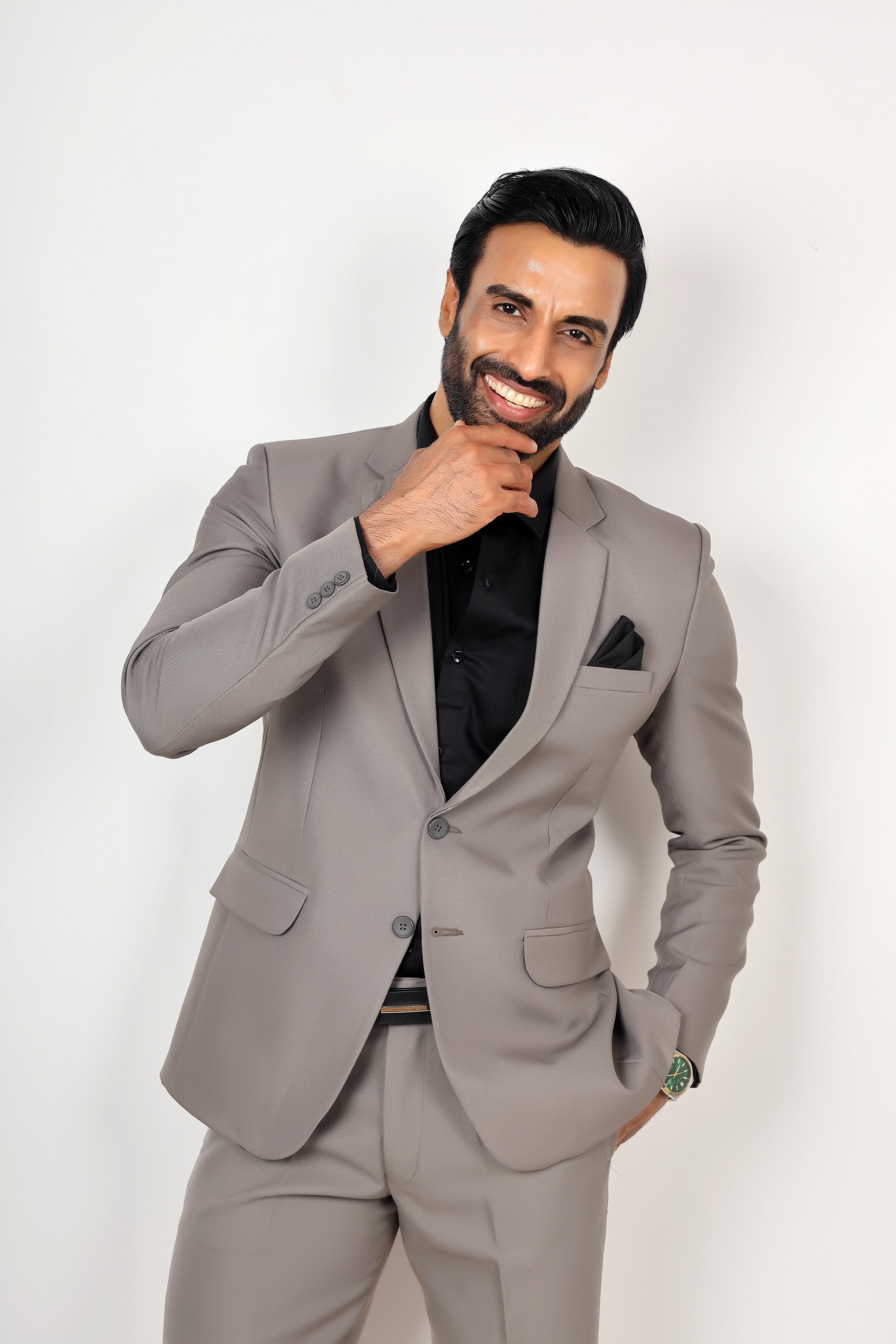 STONE GREY METTY BLAZER