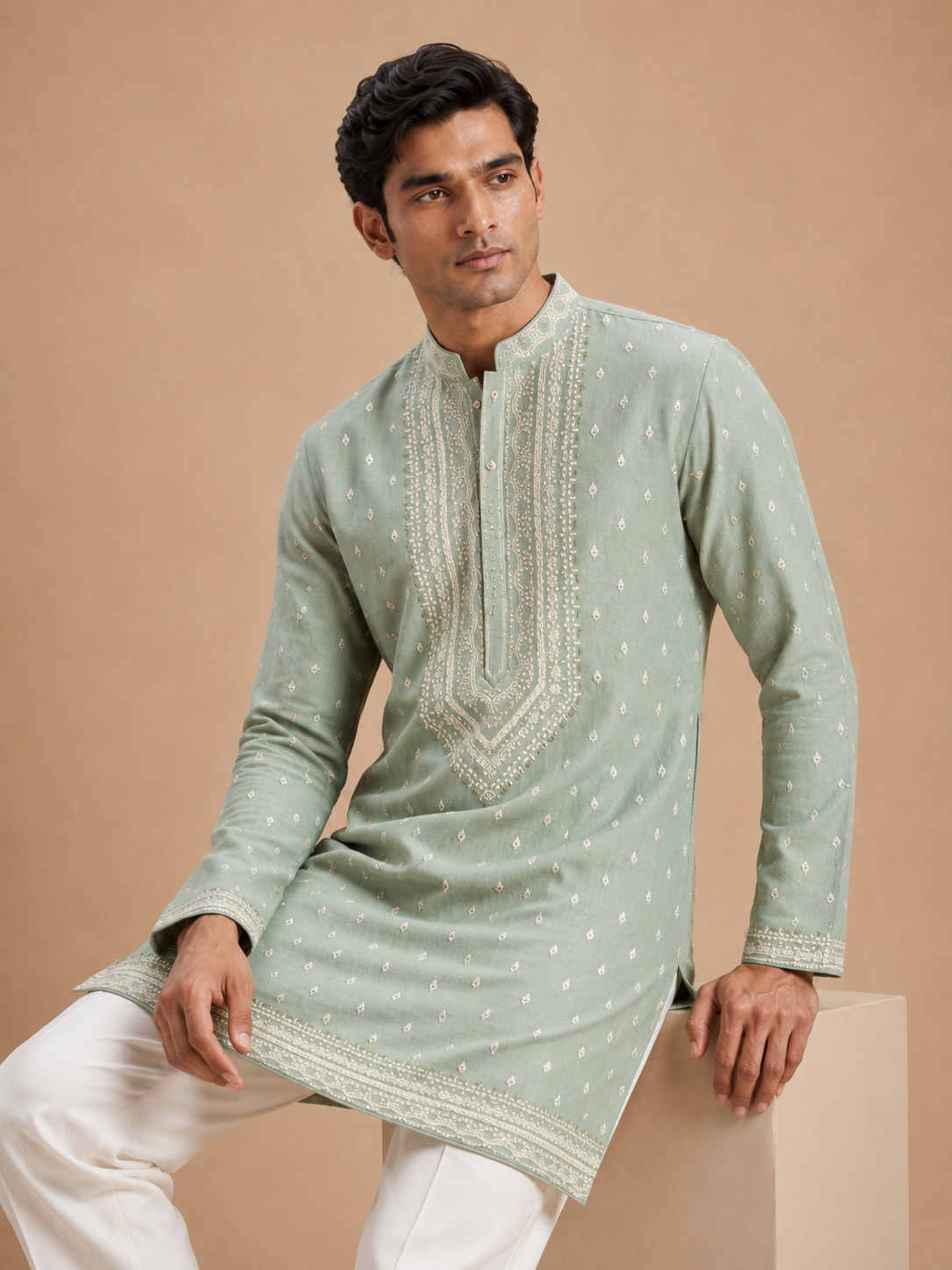 COTTON LINEN KURTA