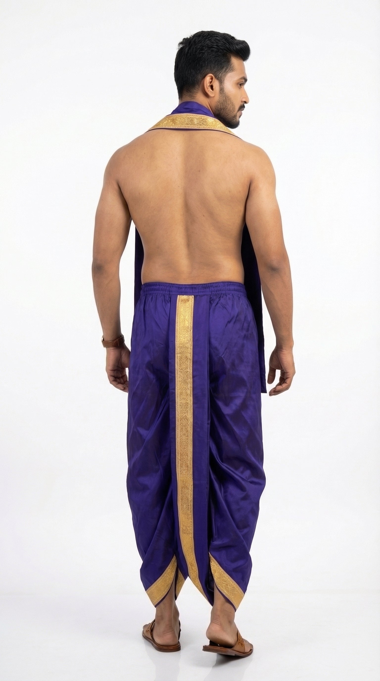 MUSTURD YELLOW DHOTI UPARNA
