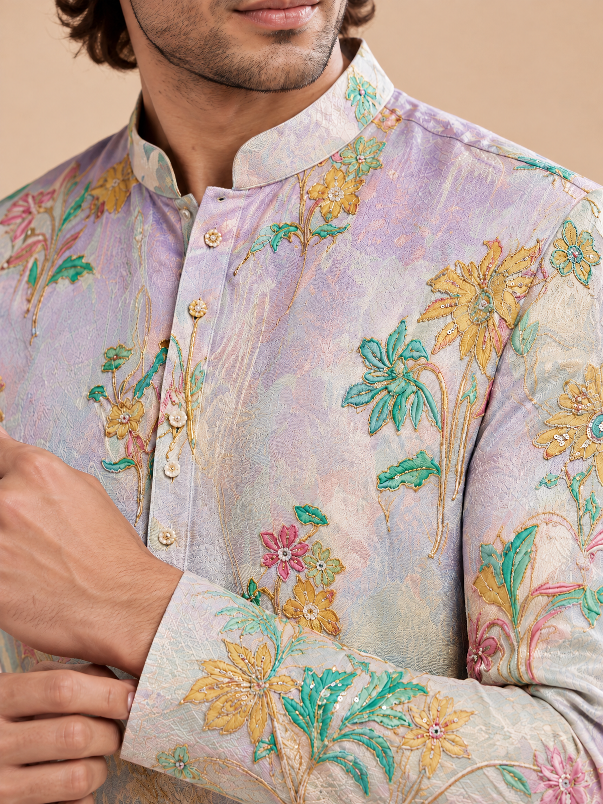 PASTEL FLORAL PRINTED KURTA