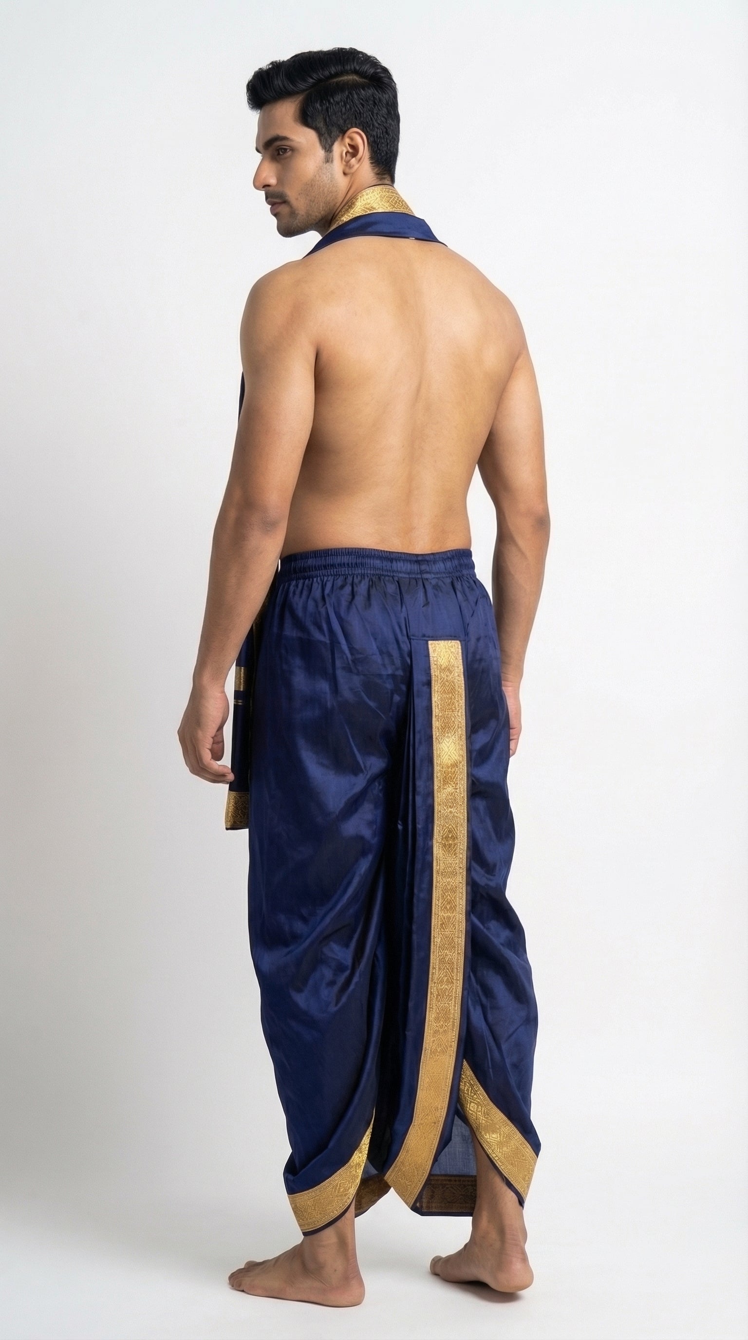 MUSTURD YELLOW DHOTI UPARNA