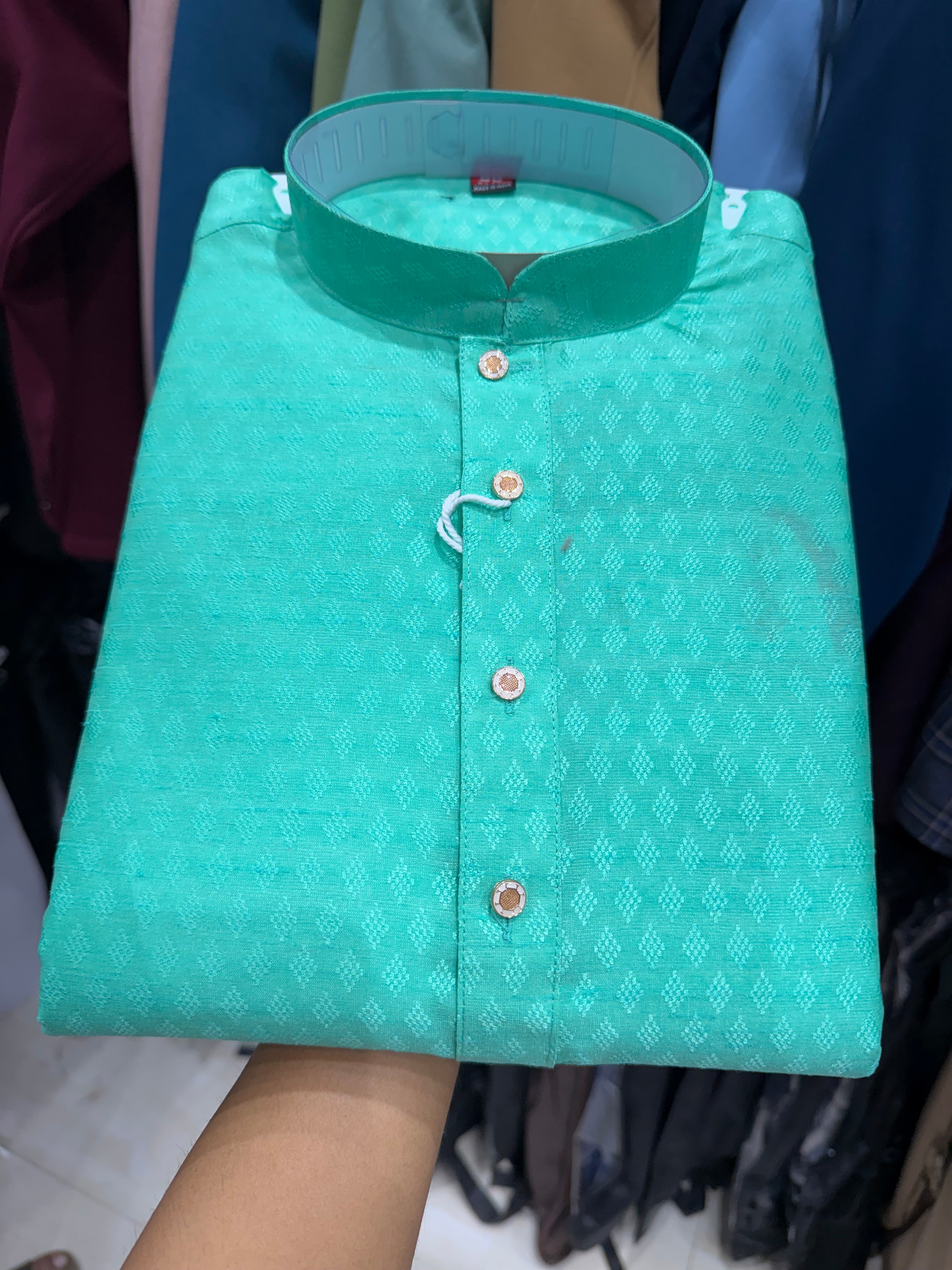 GREEN DAMAN PRINT KURTA