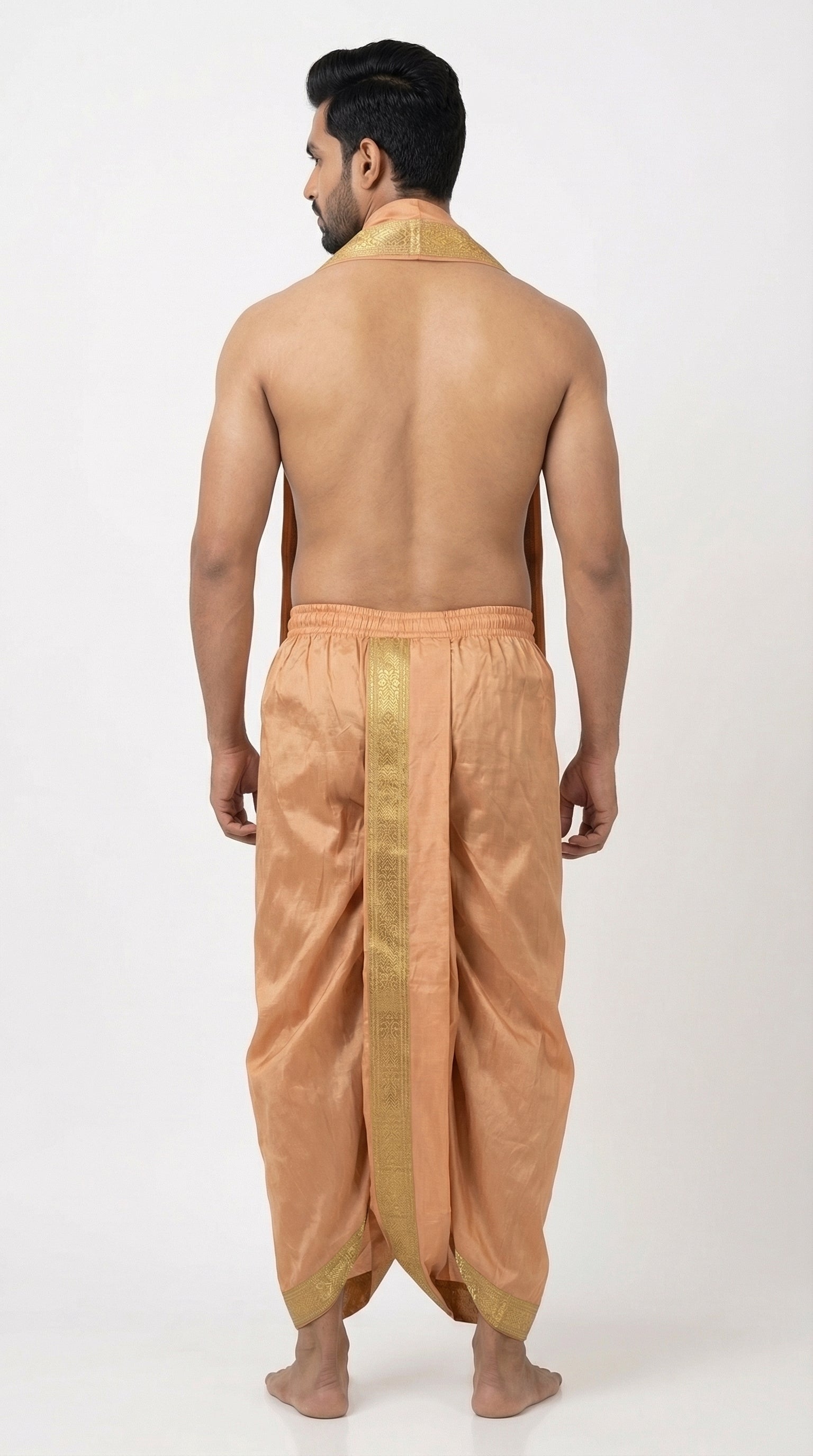 MUSTURD YELLOW DHOTI UPARNA