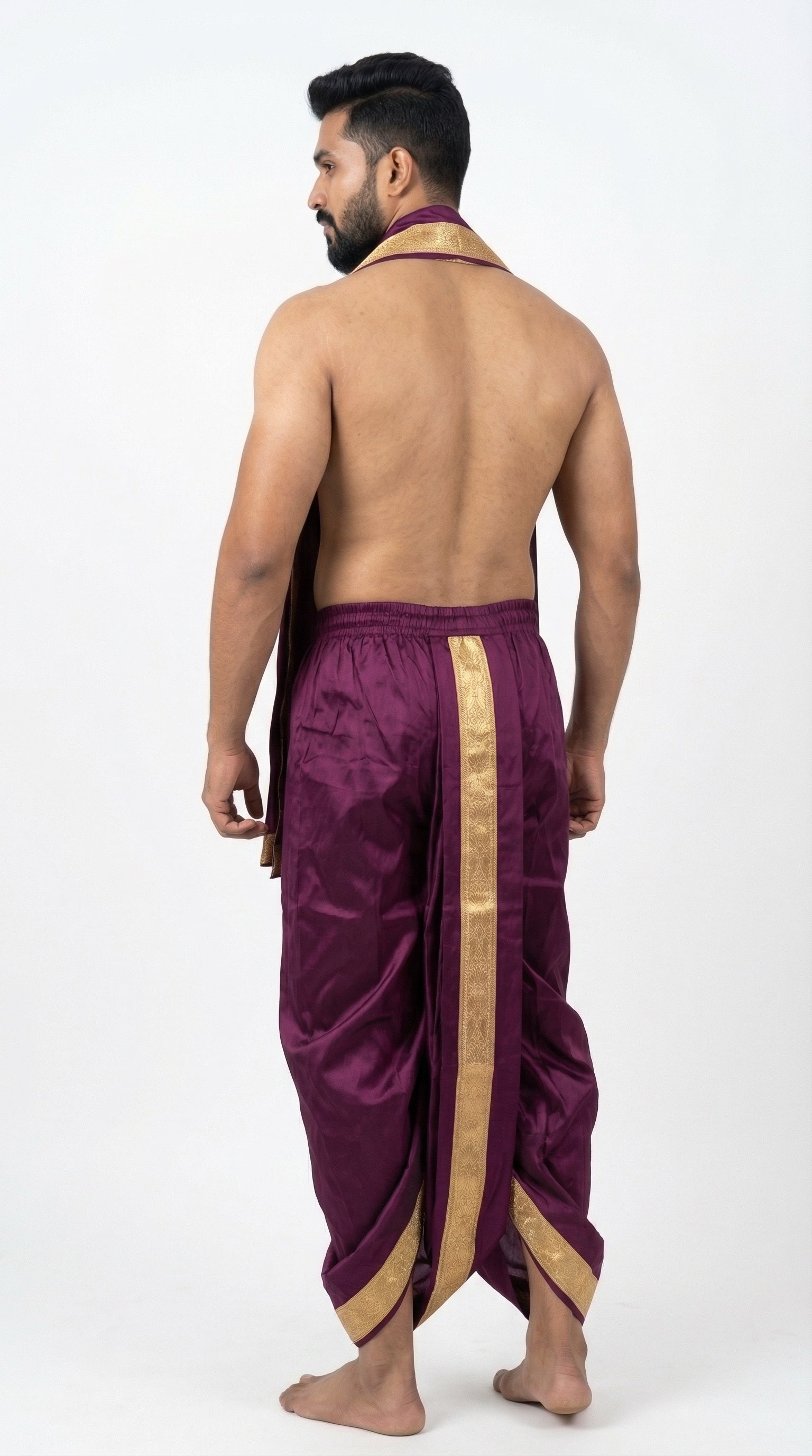 MUSTURD YELLOW DHOTI UPARNA