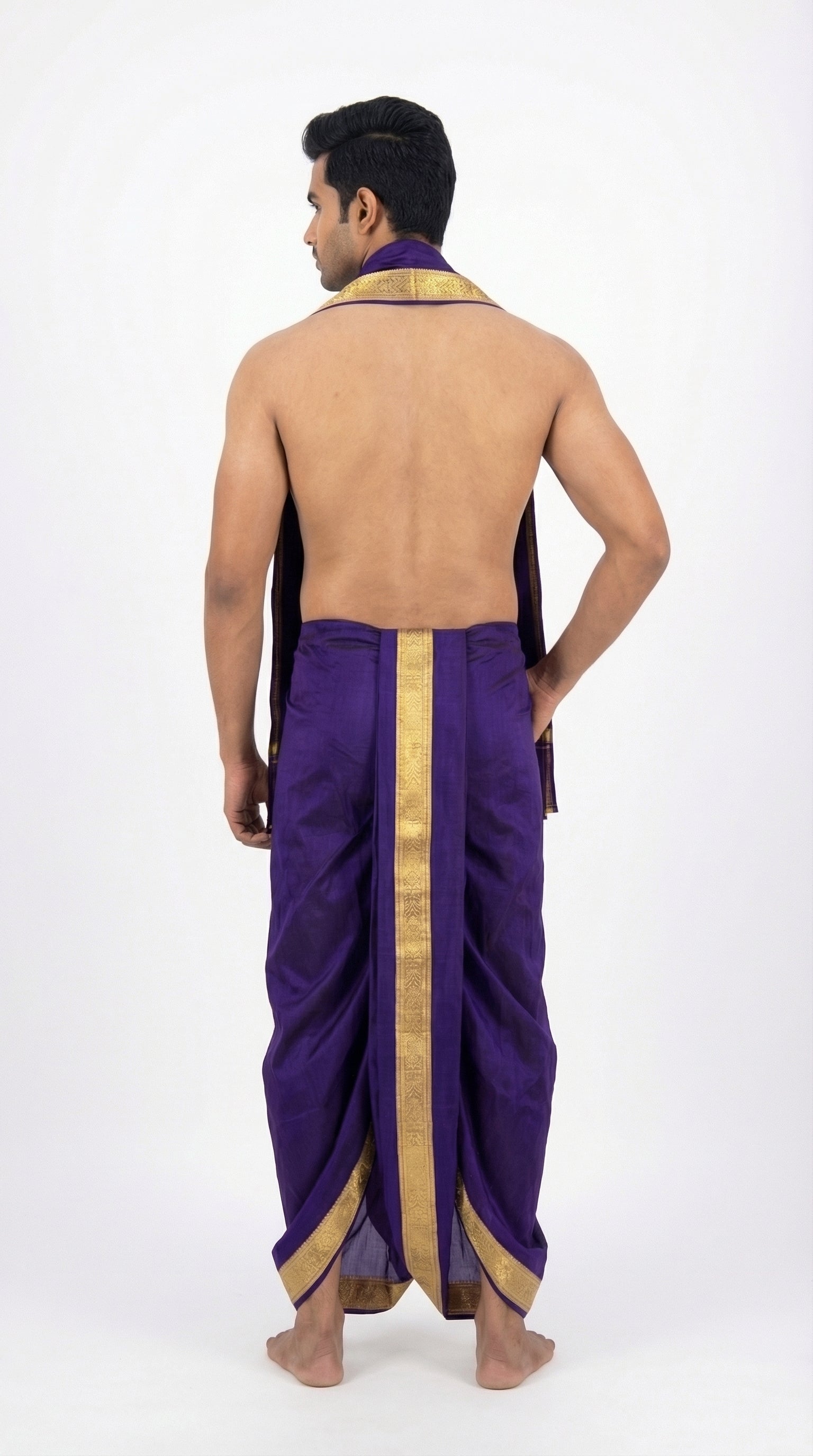 MUSTURD YELLOW DHOTI UPARNA