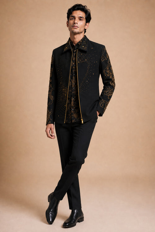 BLACK DESIGNER INDO-WESTERN