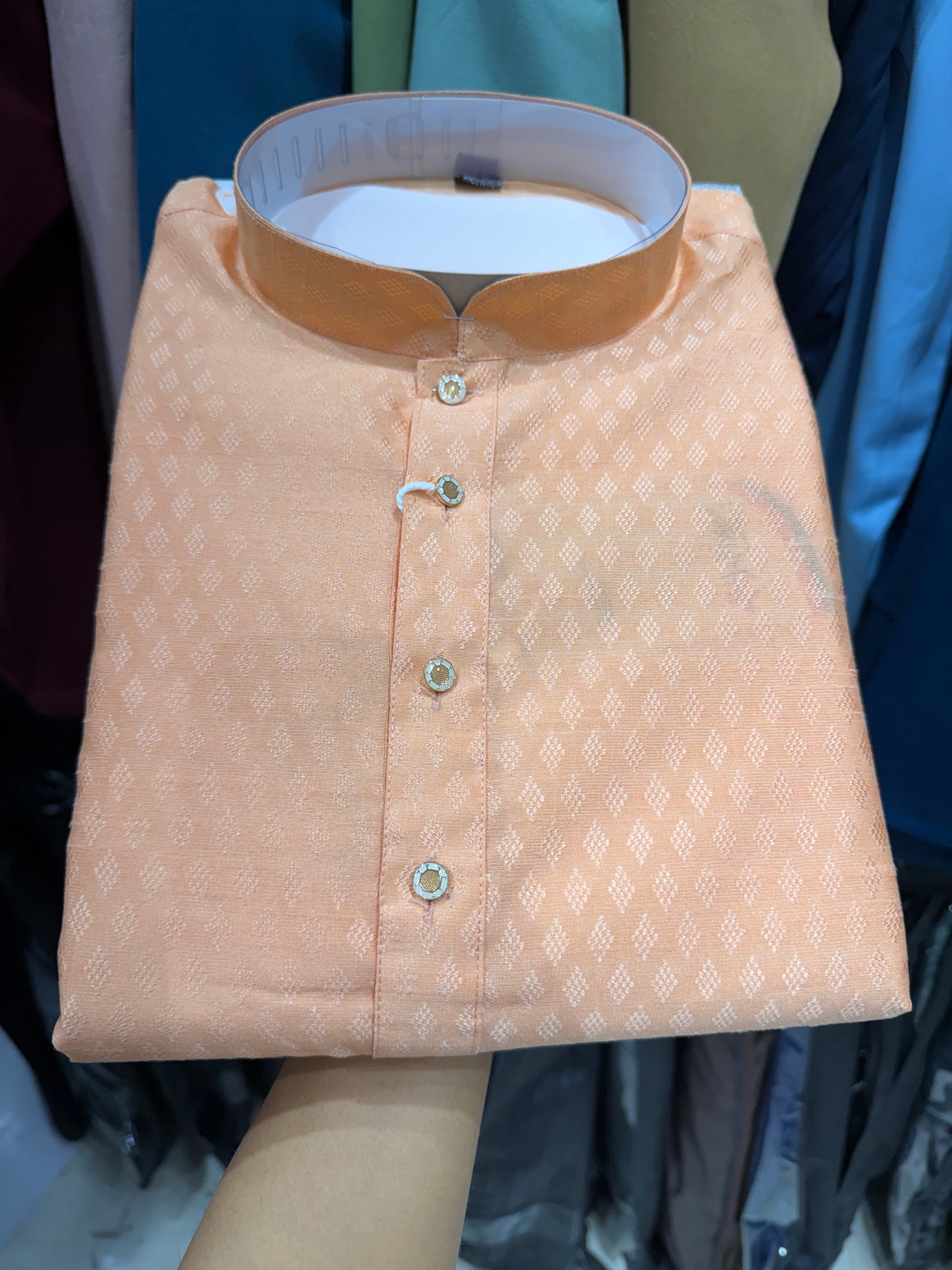 LIGHT ORANGE DAMAN KURTA