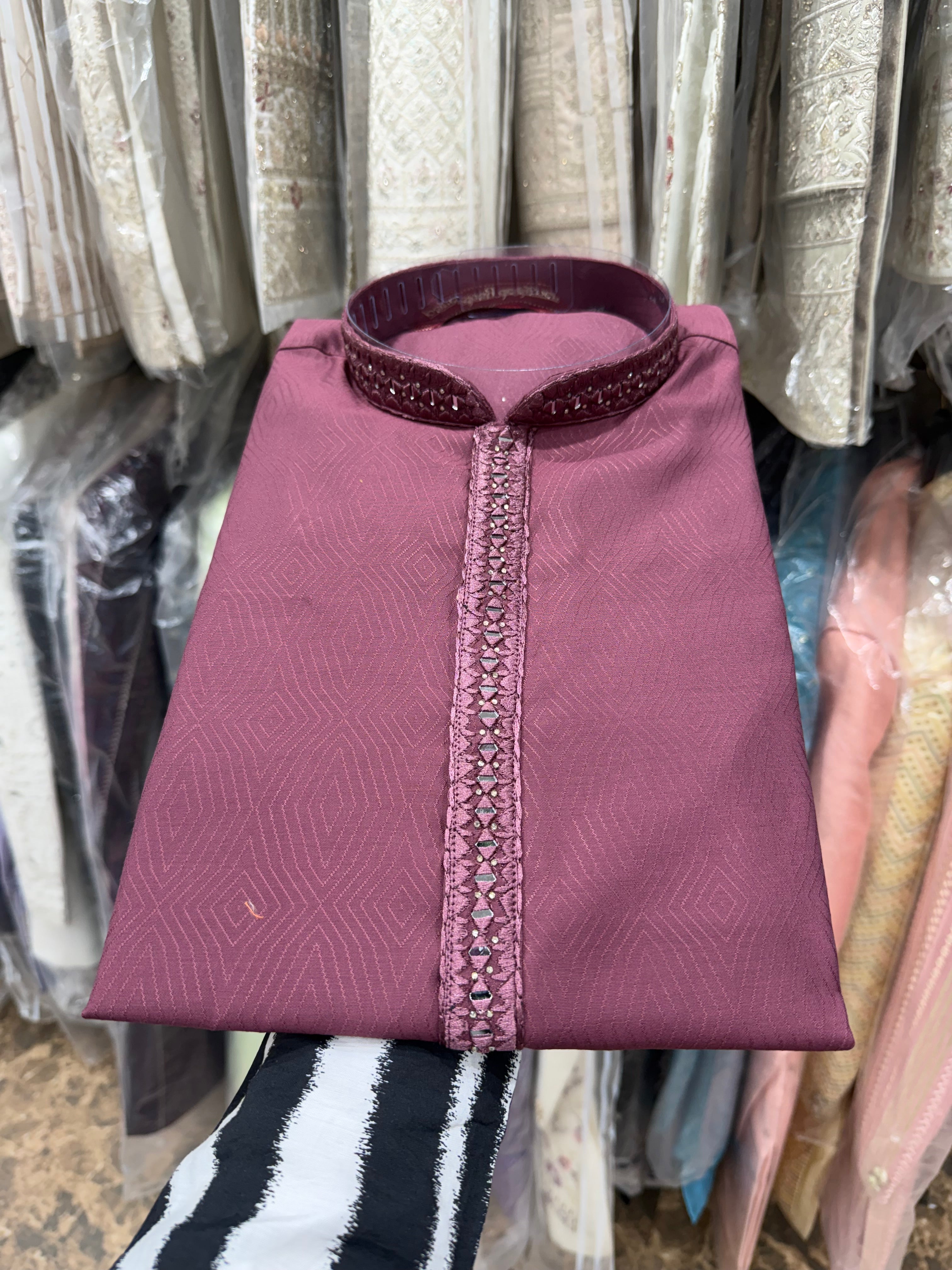 WINE MIRROR WORK DESIGNER KURTA