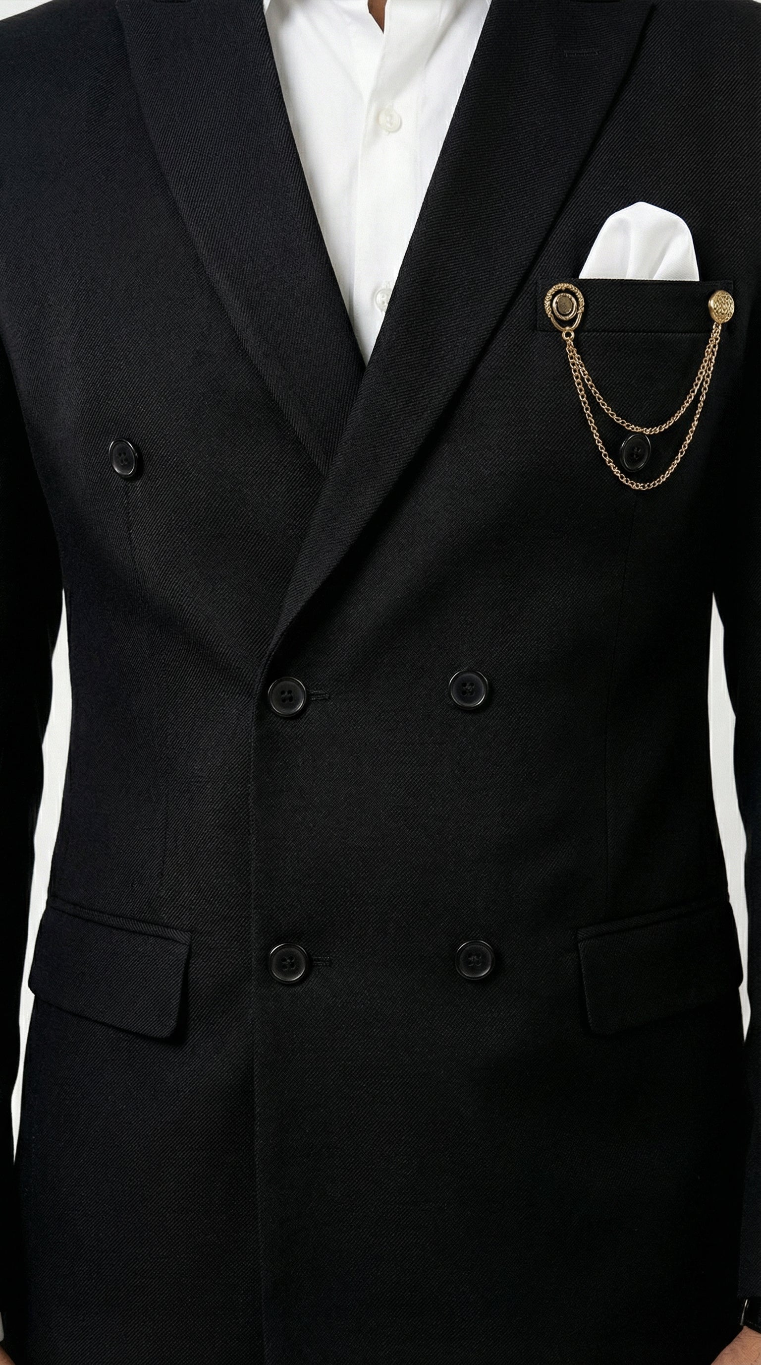 DOUBLE BREASTED BLAZER BLACK