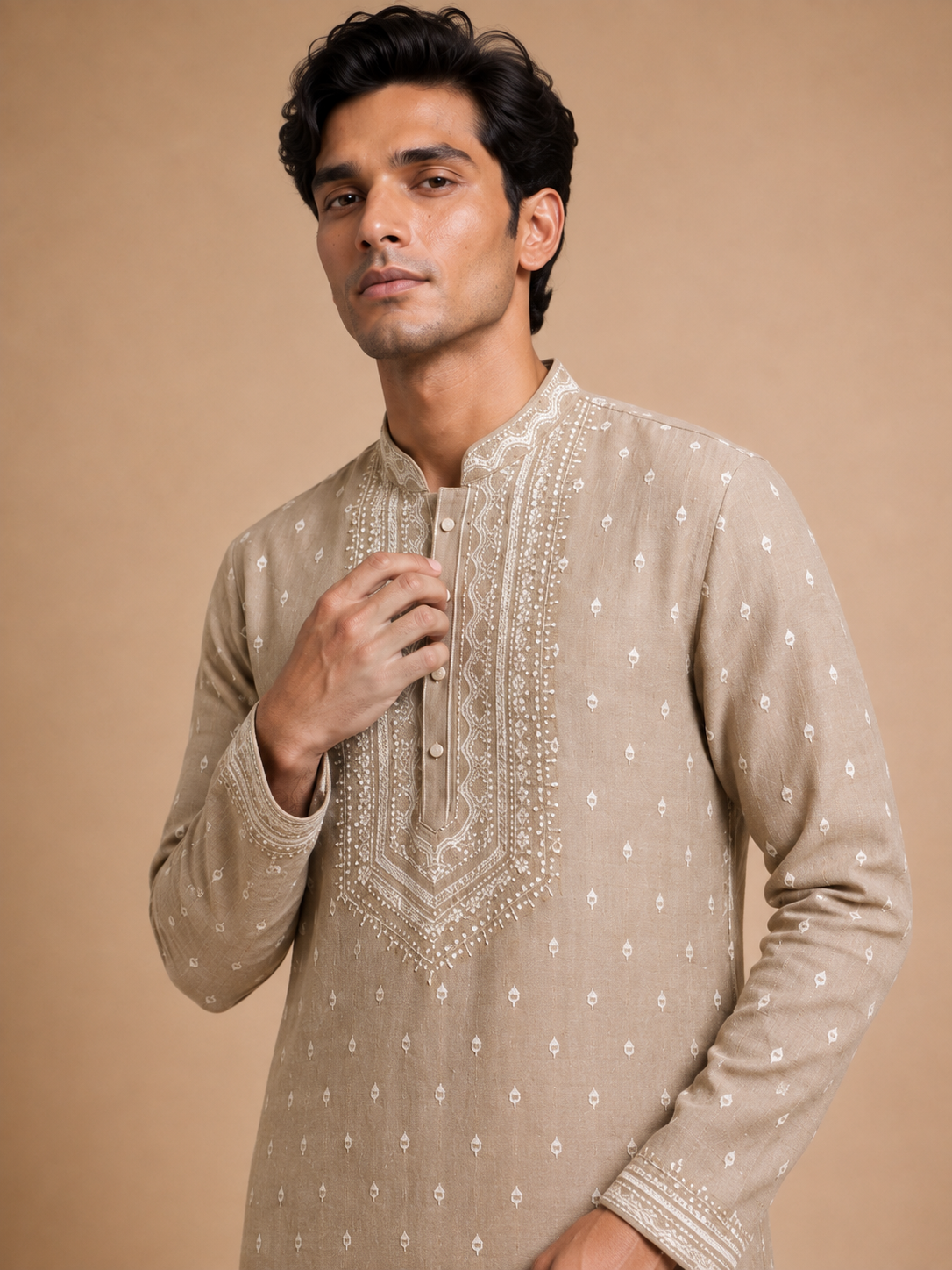 COTTON LINEN KURTA