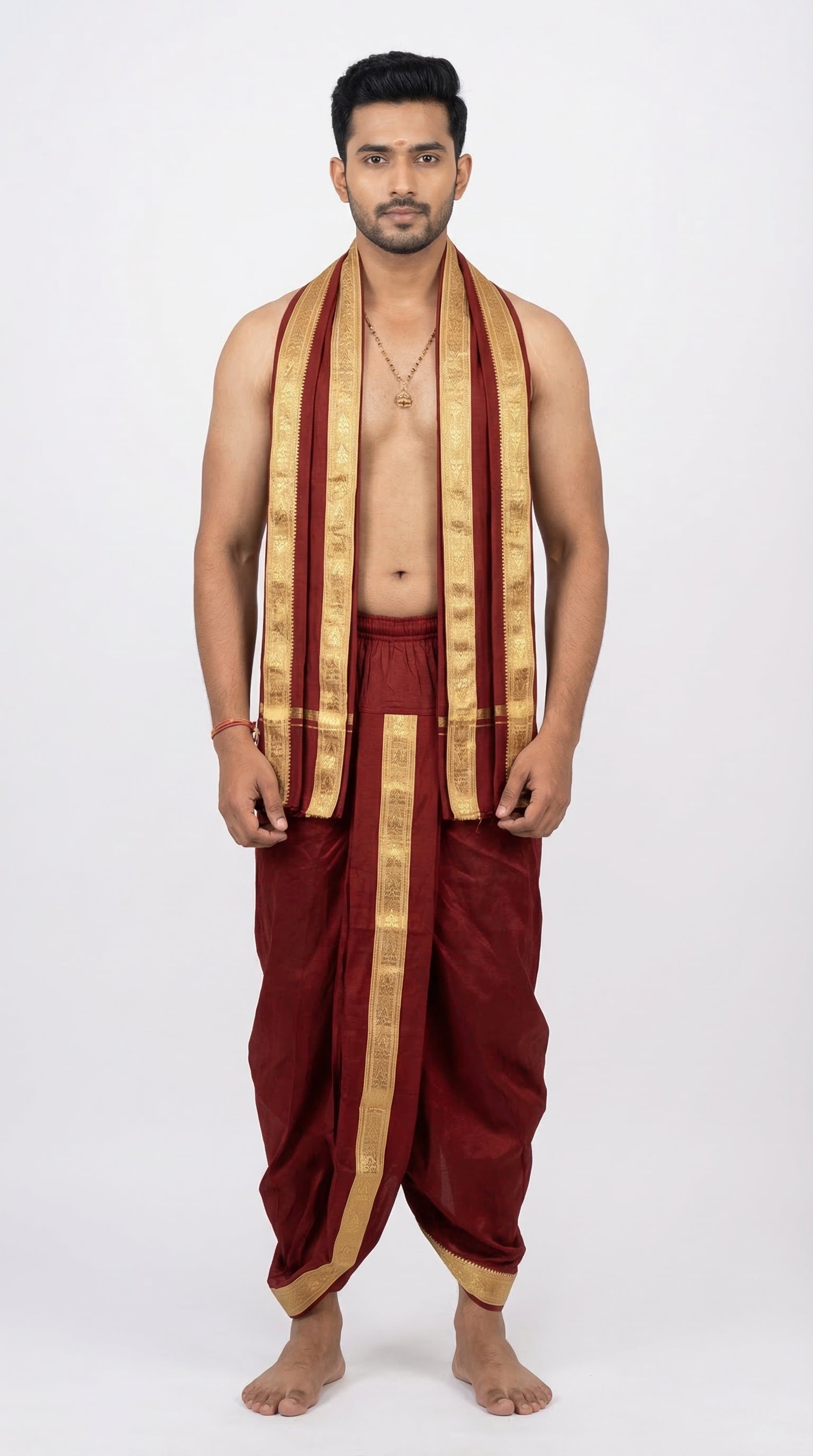 MUSTURD YELLOW DHOTI UPARNA