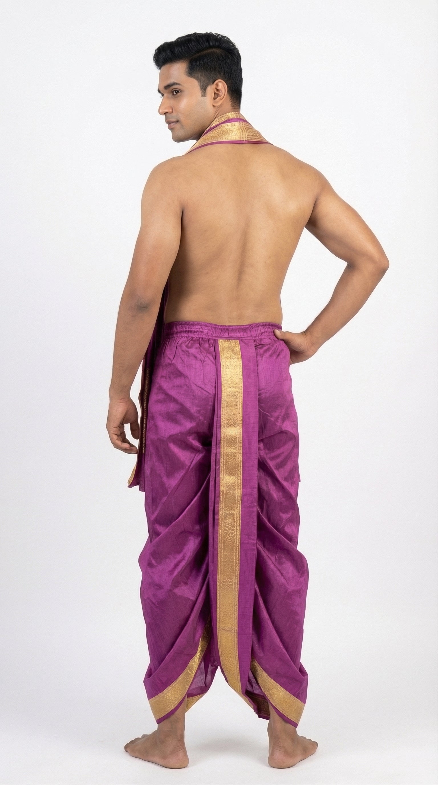 MUSTURD YELLOW DHOTI UPARNA