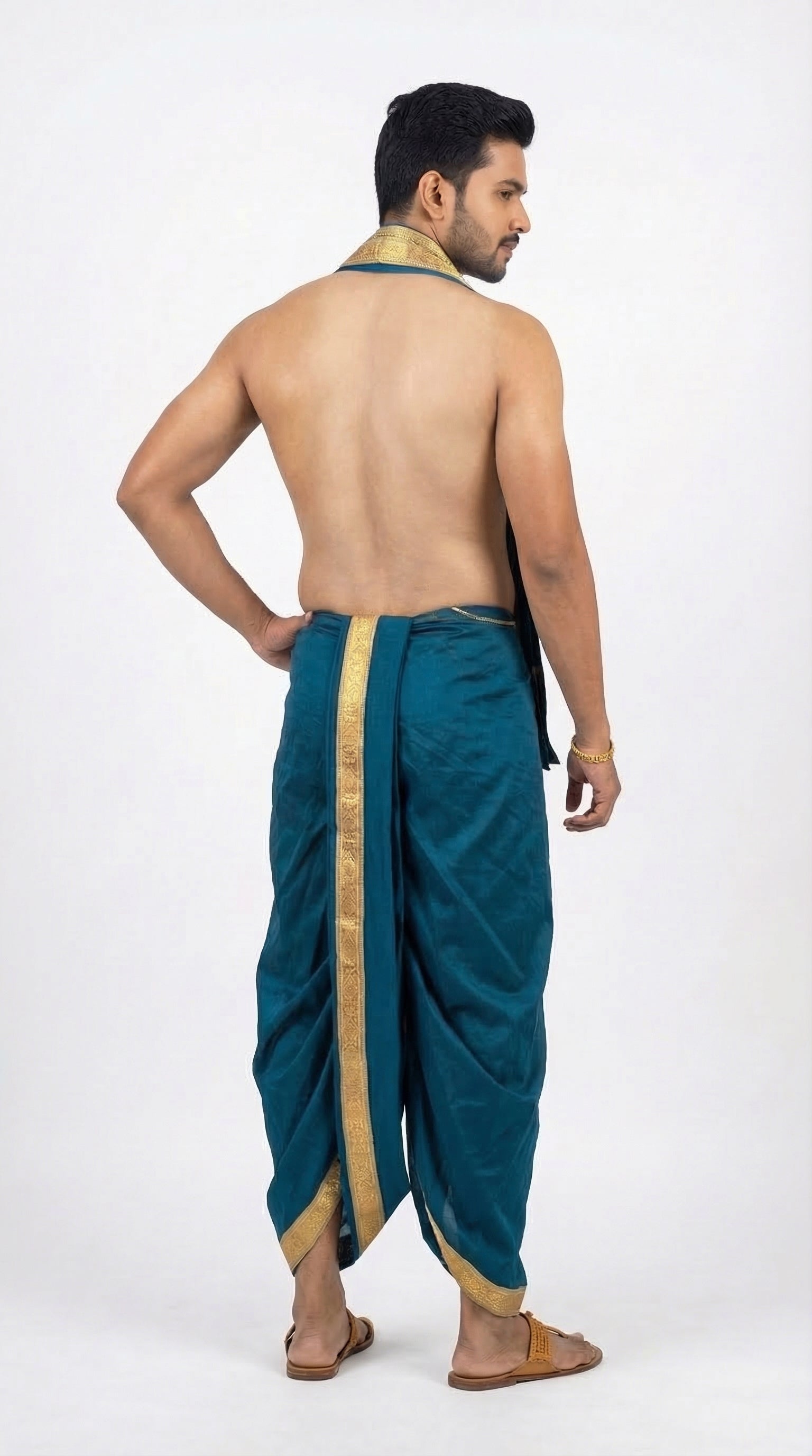MUSTURD YELLOW DHOTI UPARNA