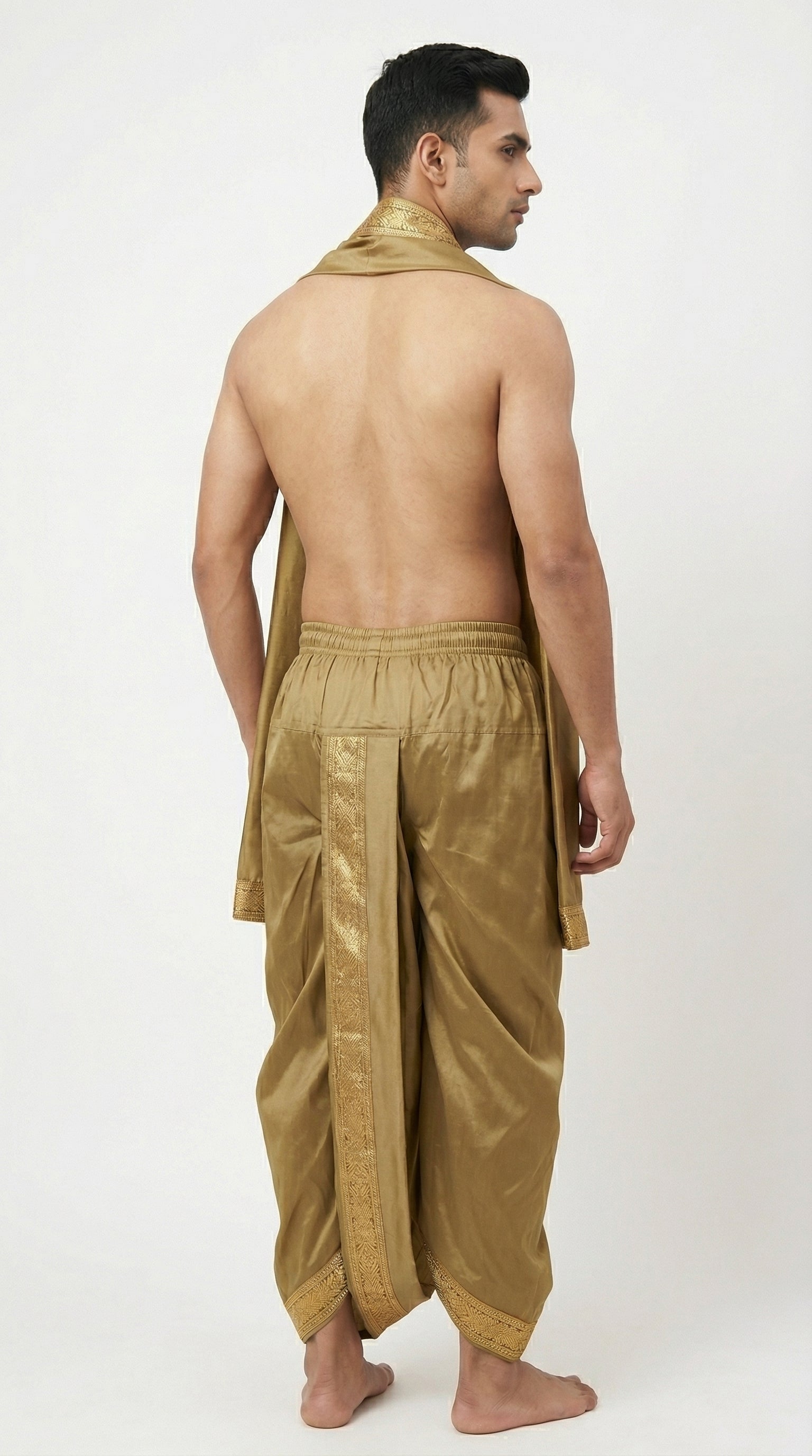 MUSTURD YELLOW DHOTI UPARNA
