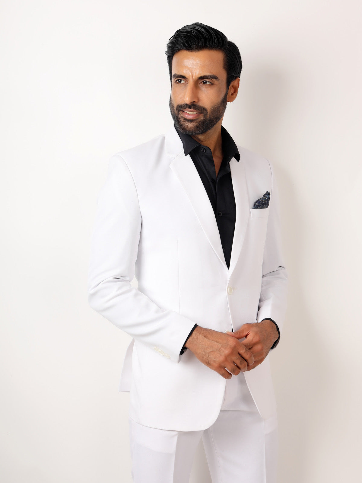 WHITE METTY BLAZER