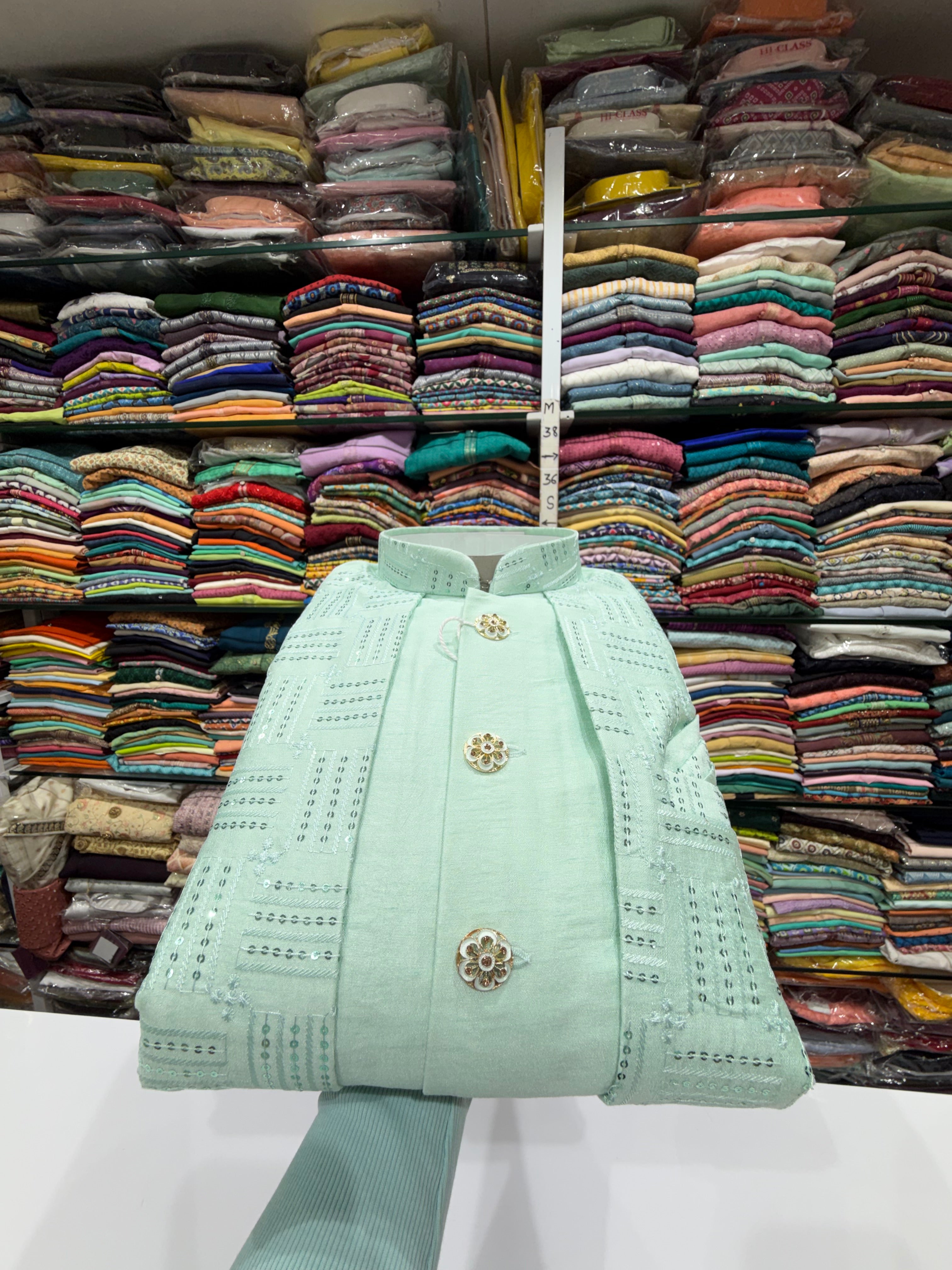 SEMI INDOWESTERN IN PISTA GREEN SHADE