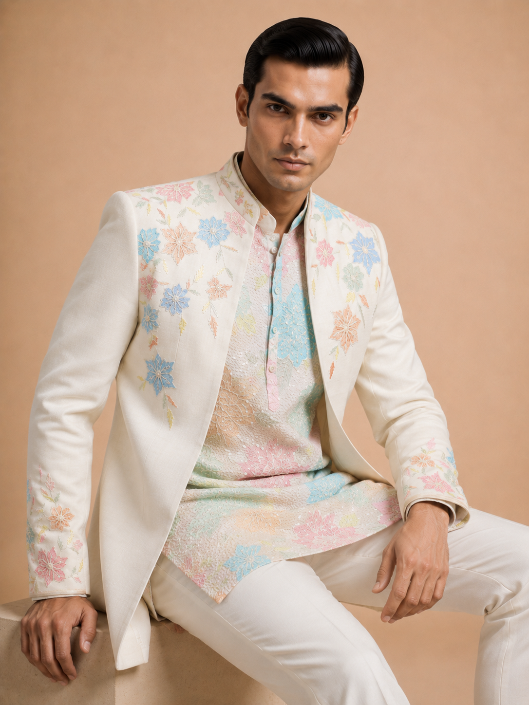 PASTEL BLOOM INDO-WESTERN SET