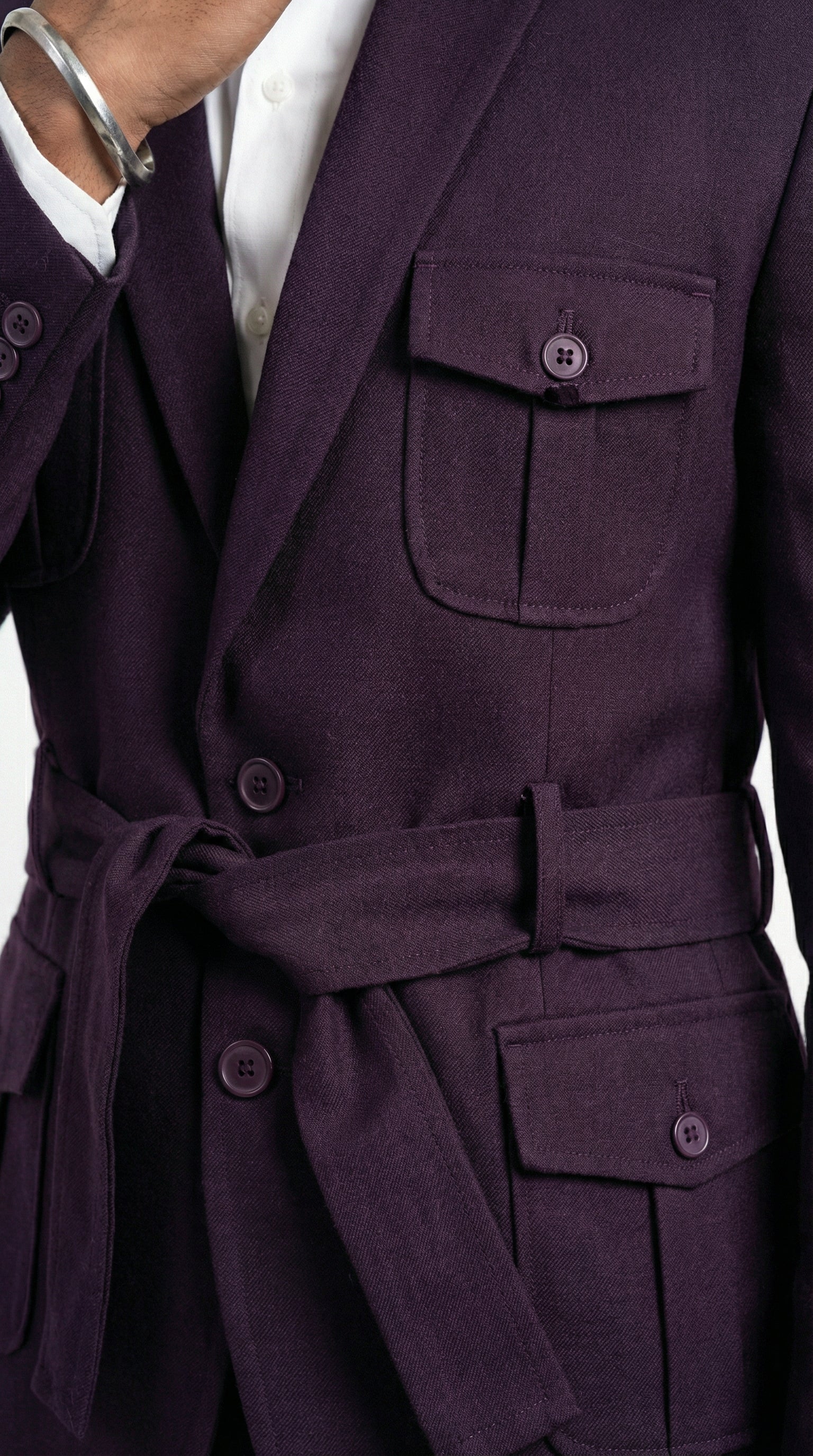 FEATHER TOUCH KOREAN BLAZER WINE