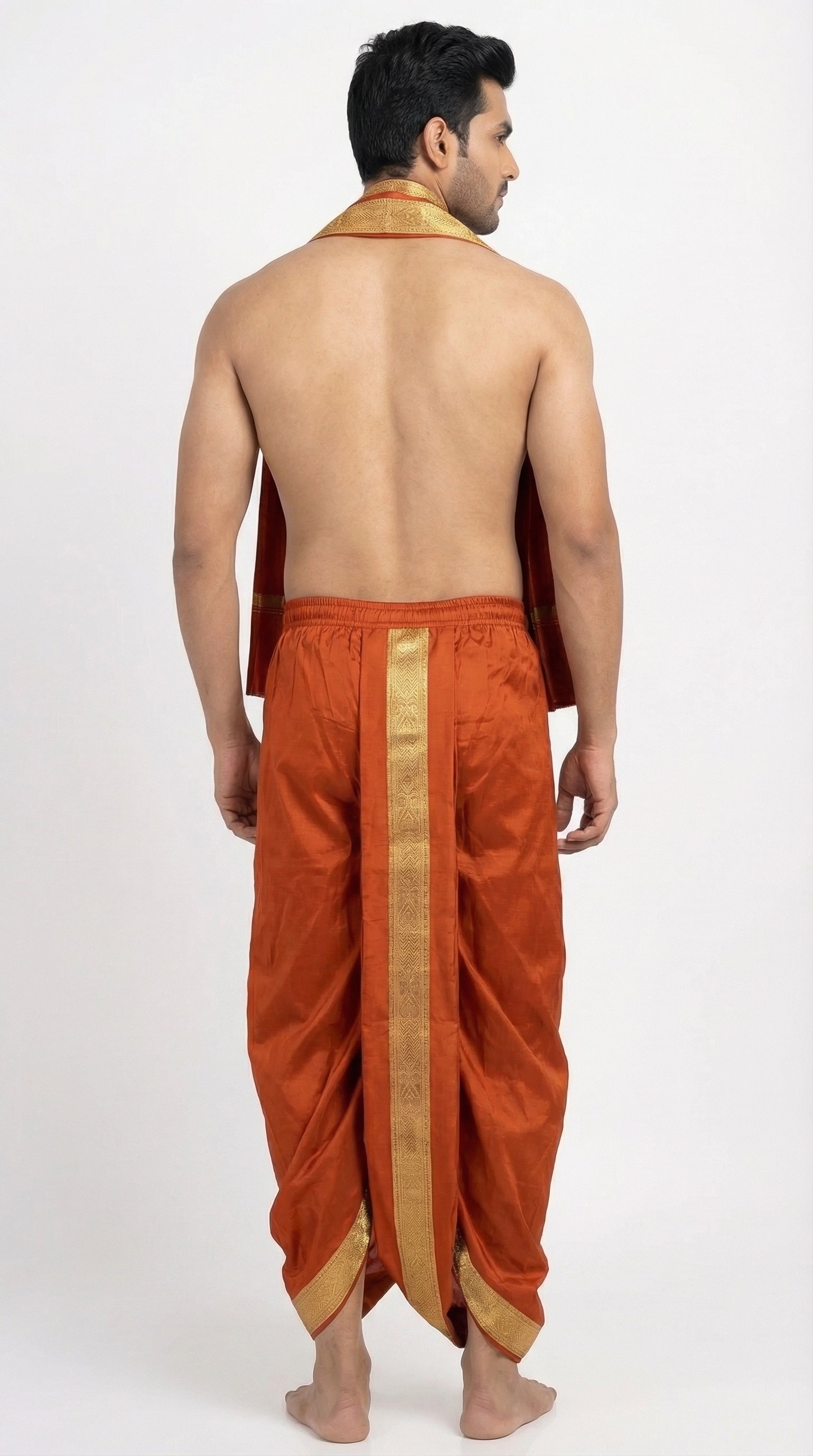 MUSTURD YELLOW DHOTI UPARNA