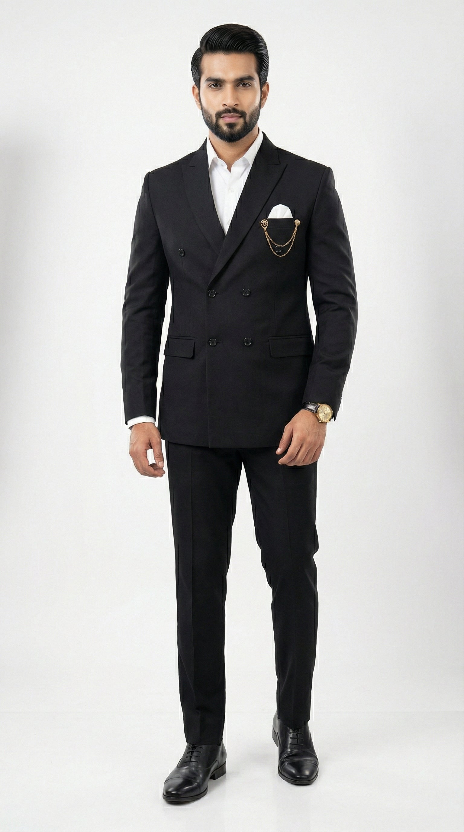 DOUBLE BREASTED BLAZER BLACK