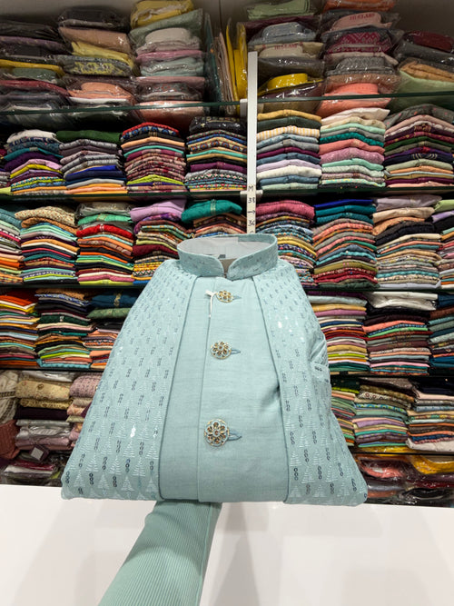 SEMI INDOWESTERN IN SHADE SKY BLUE