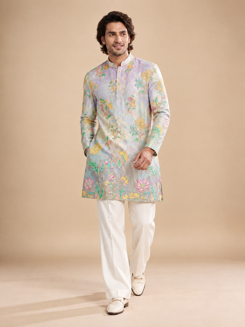 PASTEL FLORAL PRINTED KURTA
