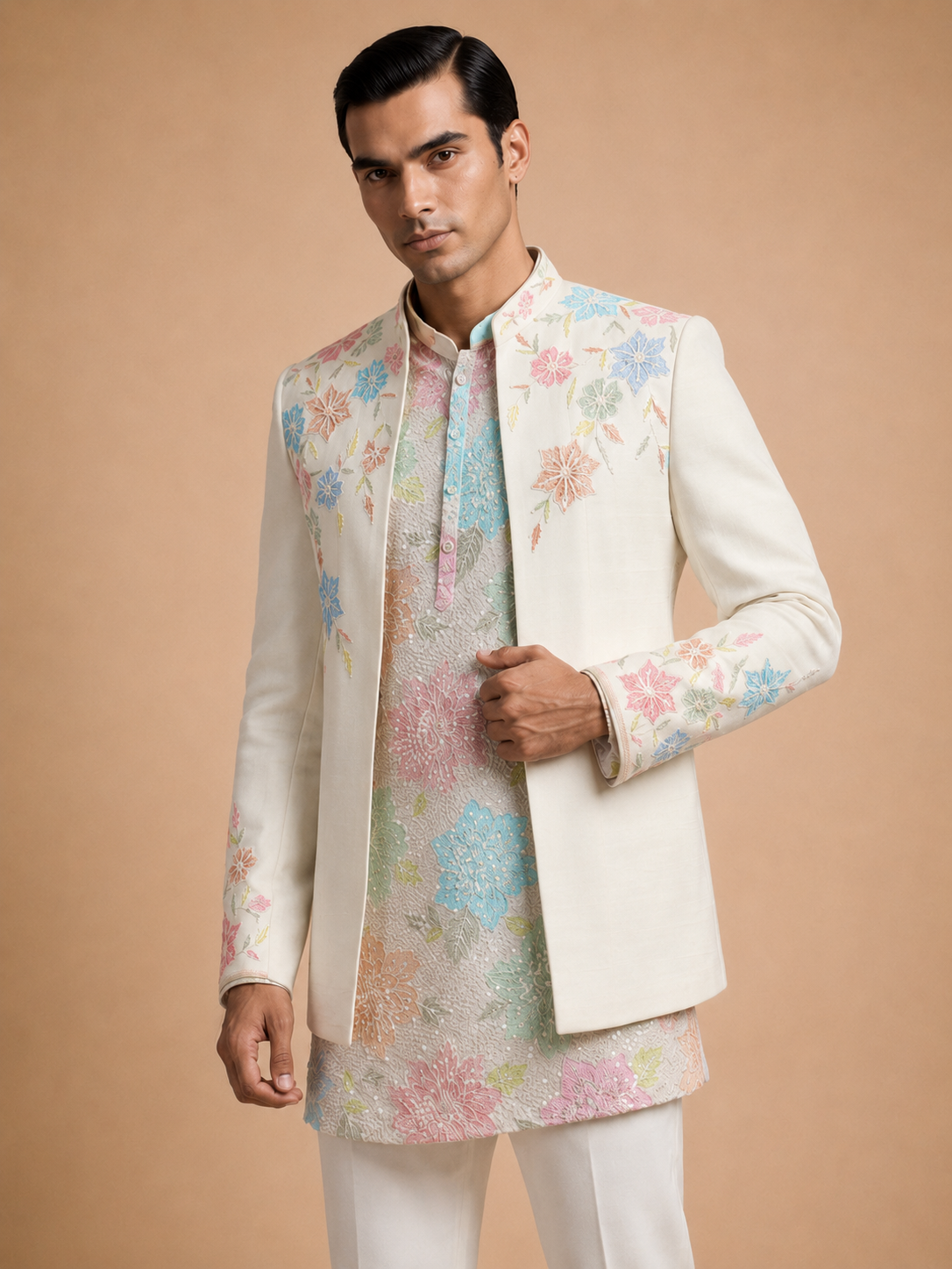 PASTEL BLOOM INDO-WESTERN SET