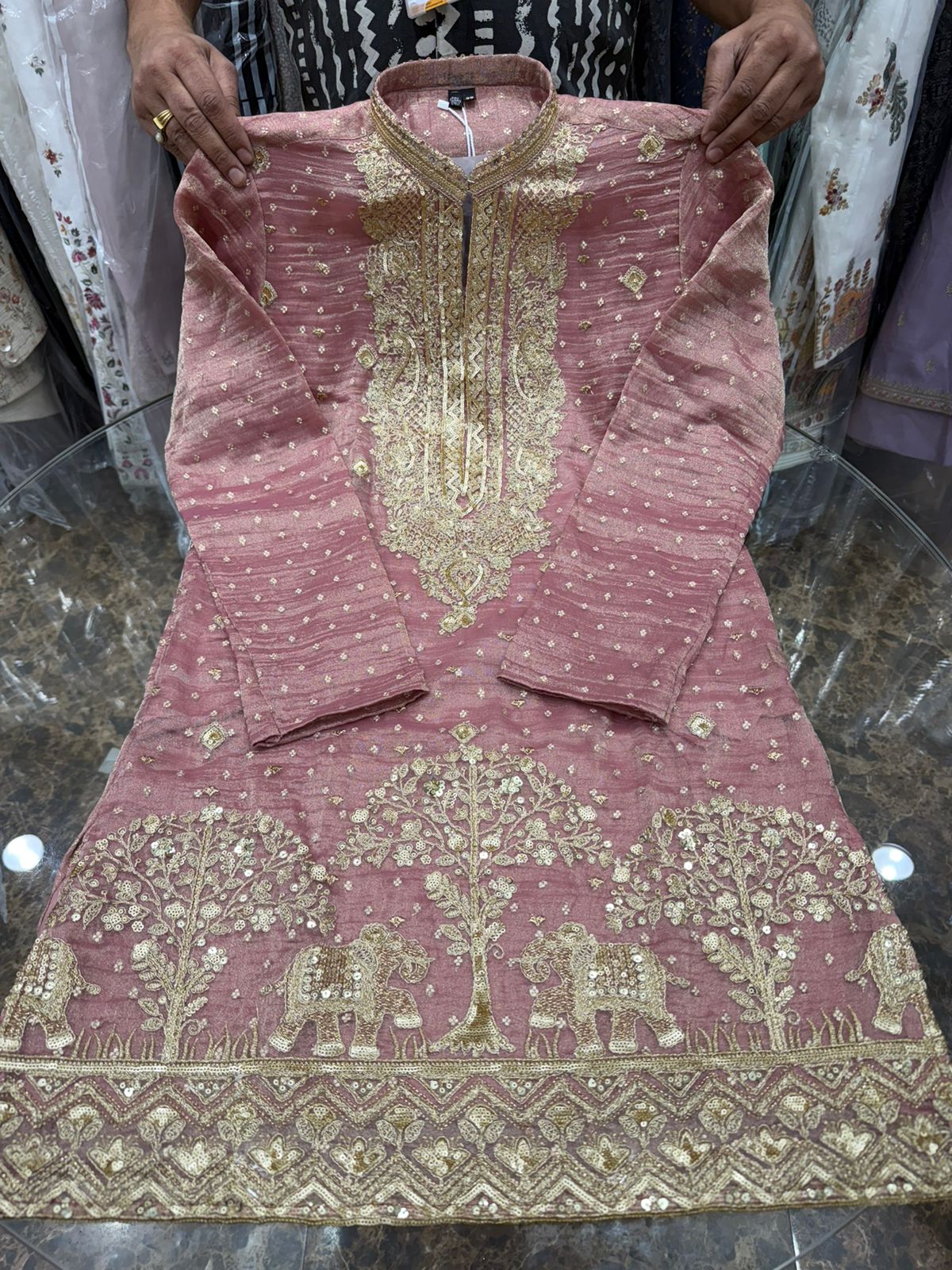 BABY PINK EMBROIDERY KURTA