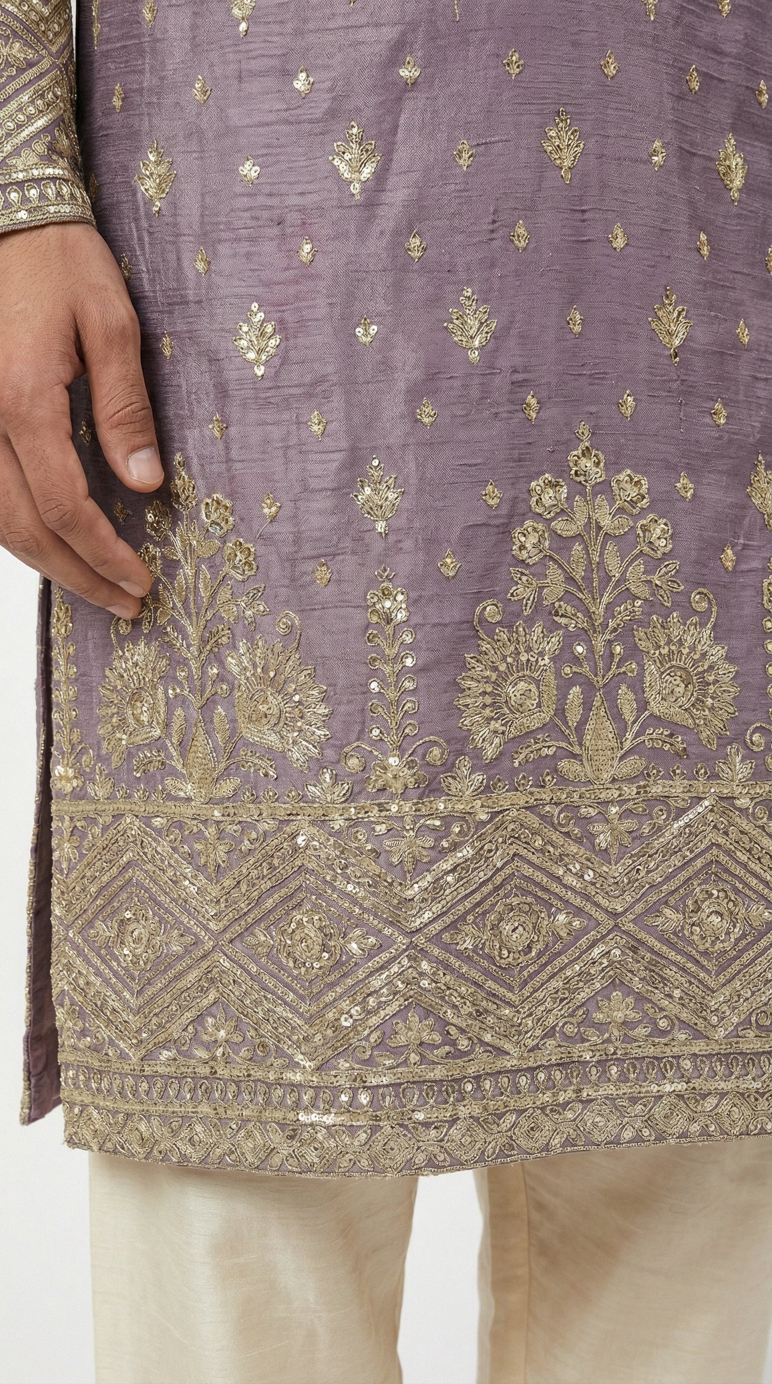 OMBRE PURPLE EMBROIDERED KURTA