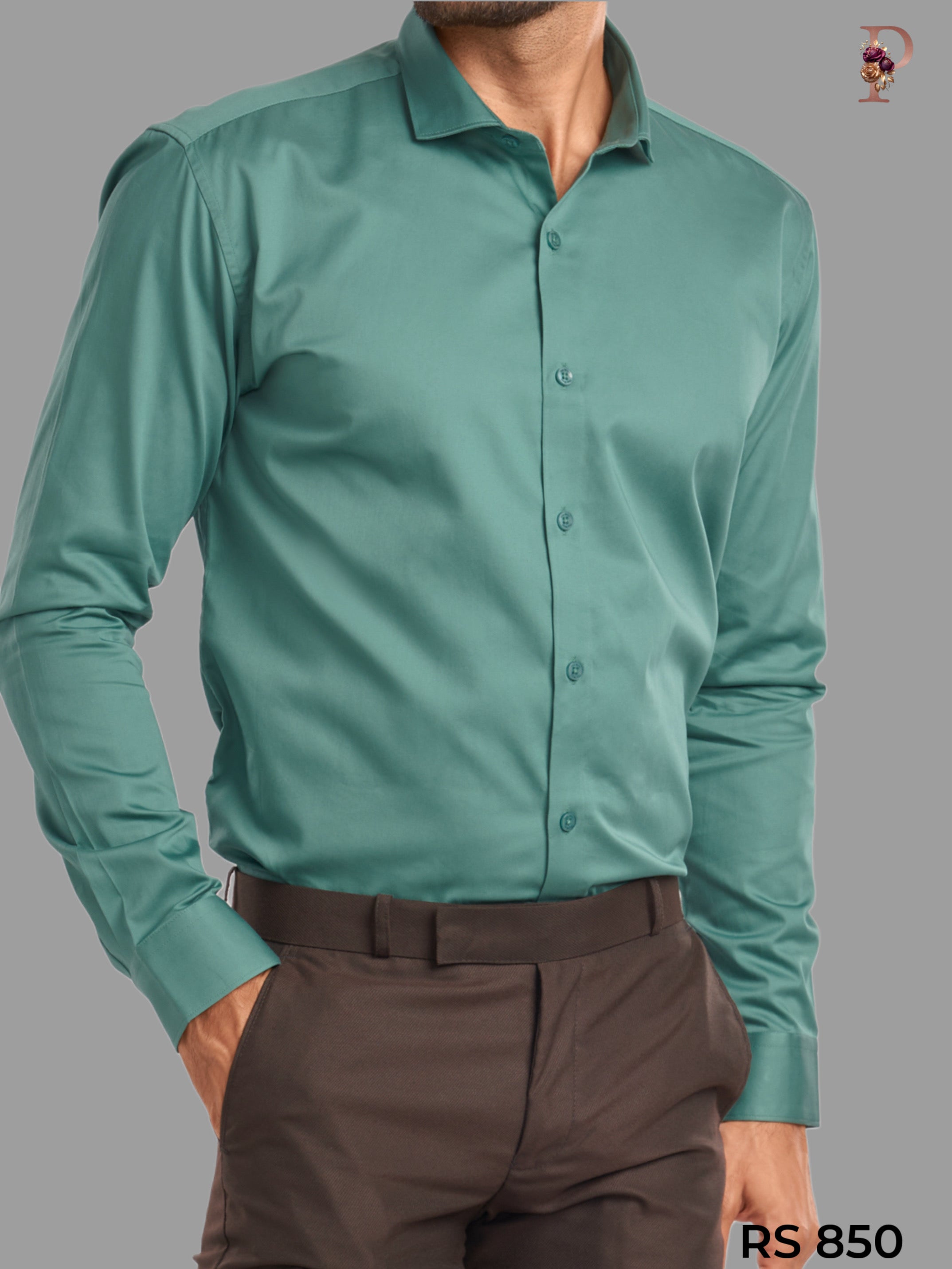 FORMAL SHIRT IN TEAL GREEN COLOUR