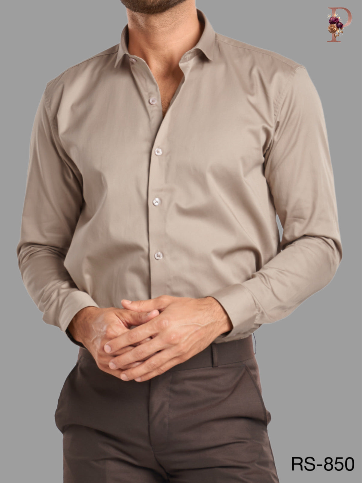 FORMAL SHIRT IN TAUPE BEIGE COLOUR
