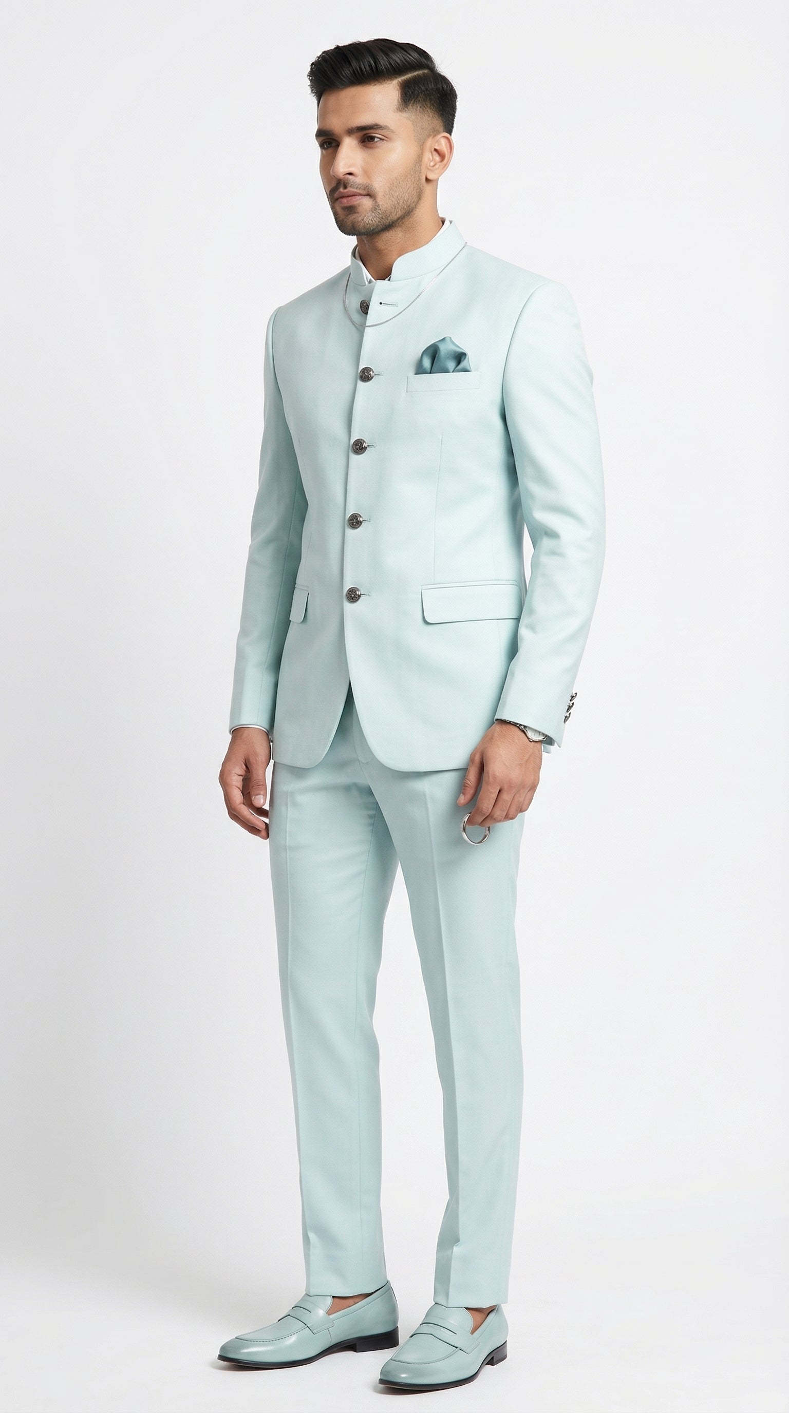 SEAFOAM GREEN METTY JODHPURI