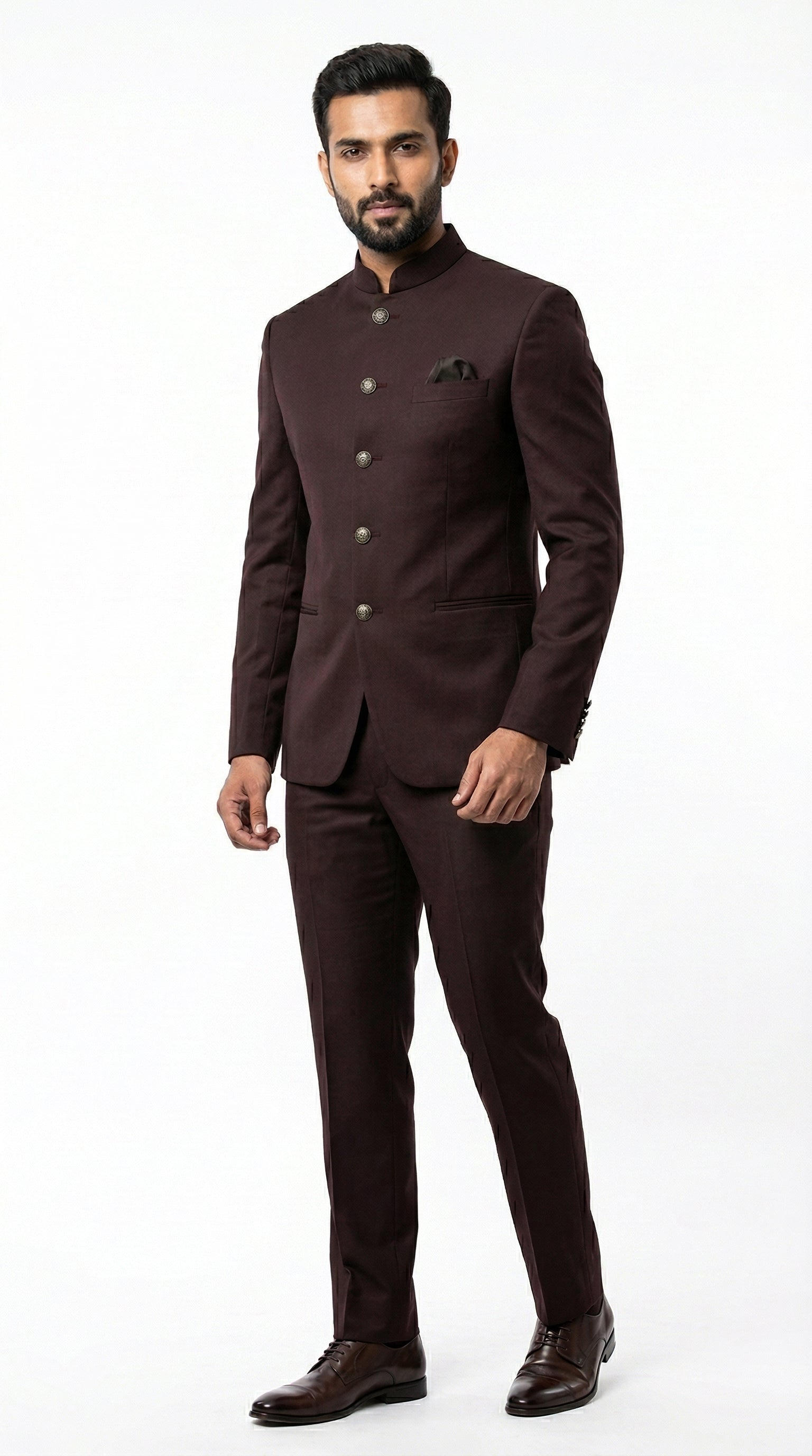 DEEP BURGUNDY METTY JODHPURI