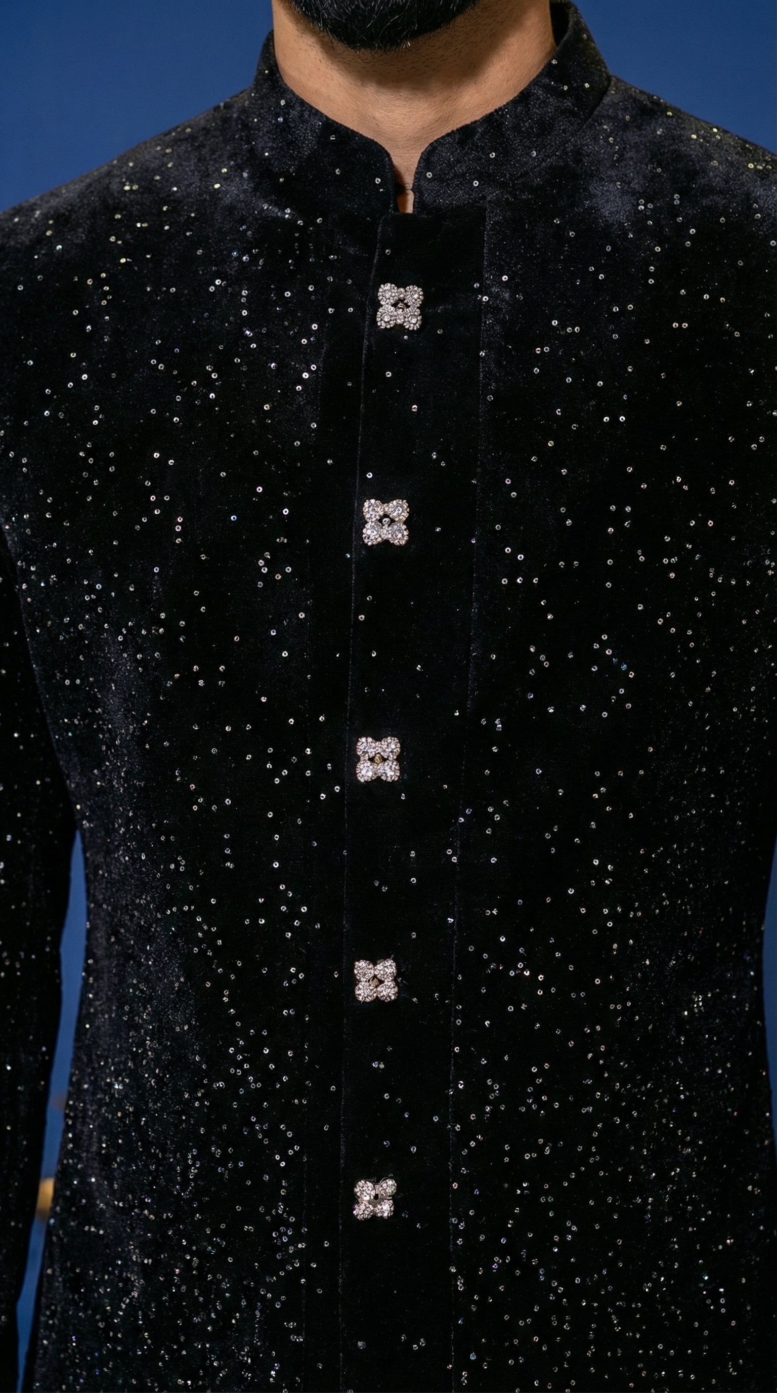 INDO WESTERN STONE BLACK