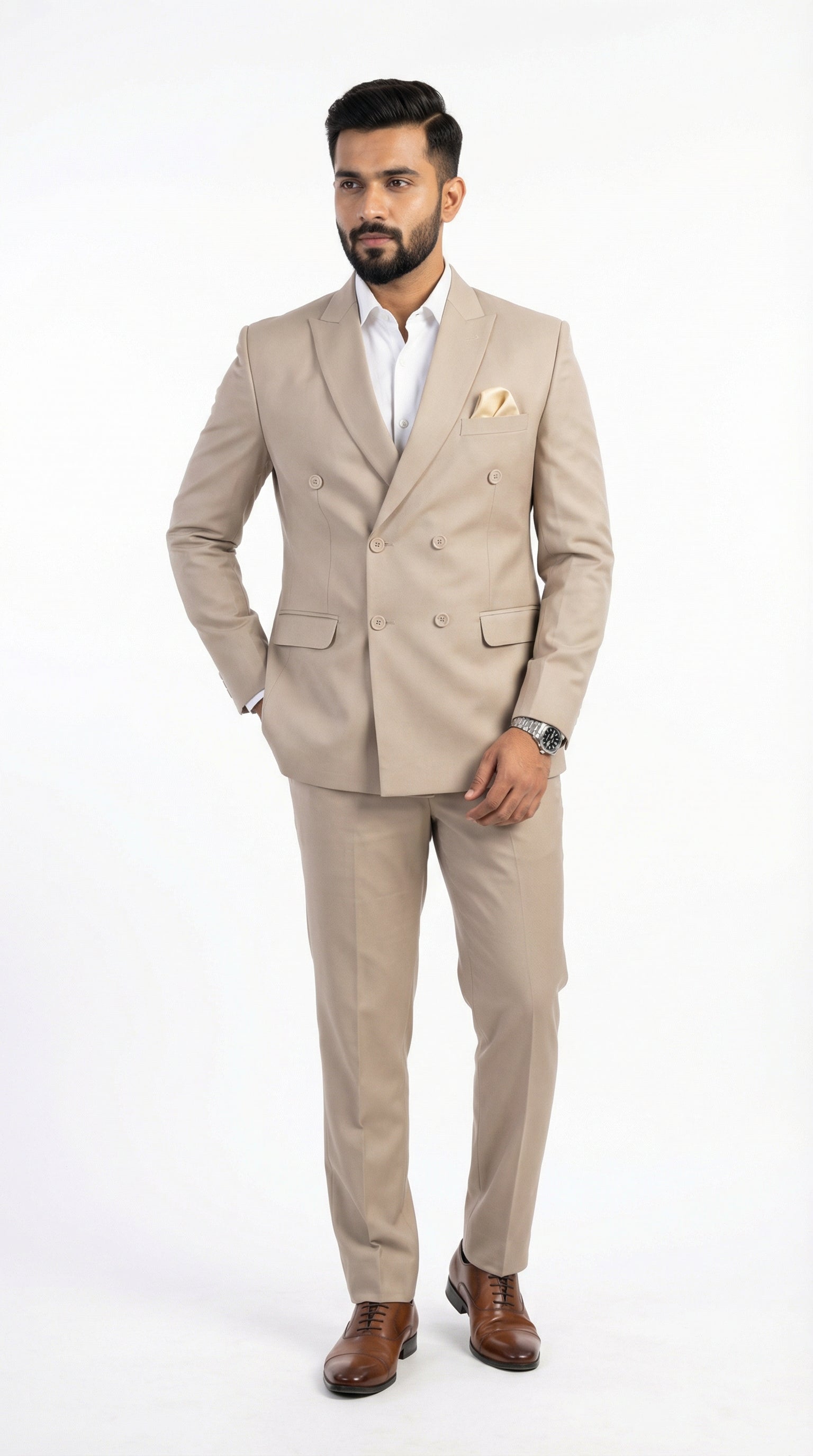 DOUBLE BREASTED BLAZER CREAM