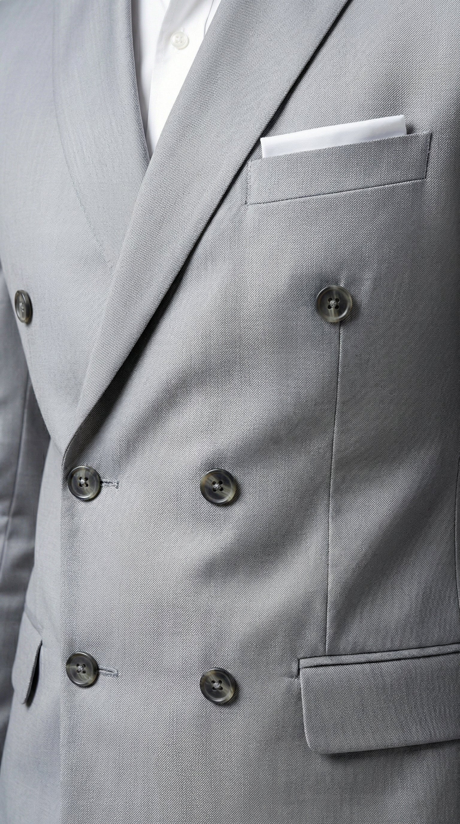 DOUBLE BREASTED BLAZER GREY