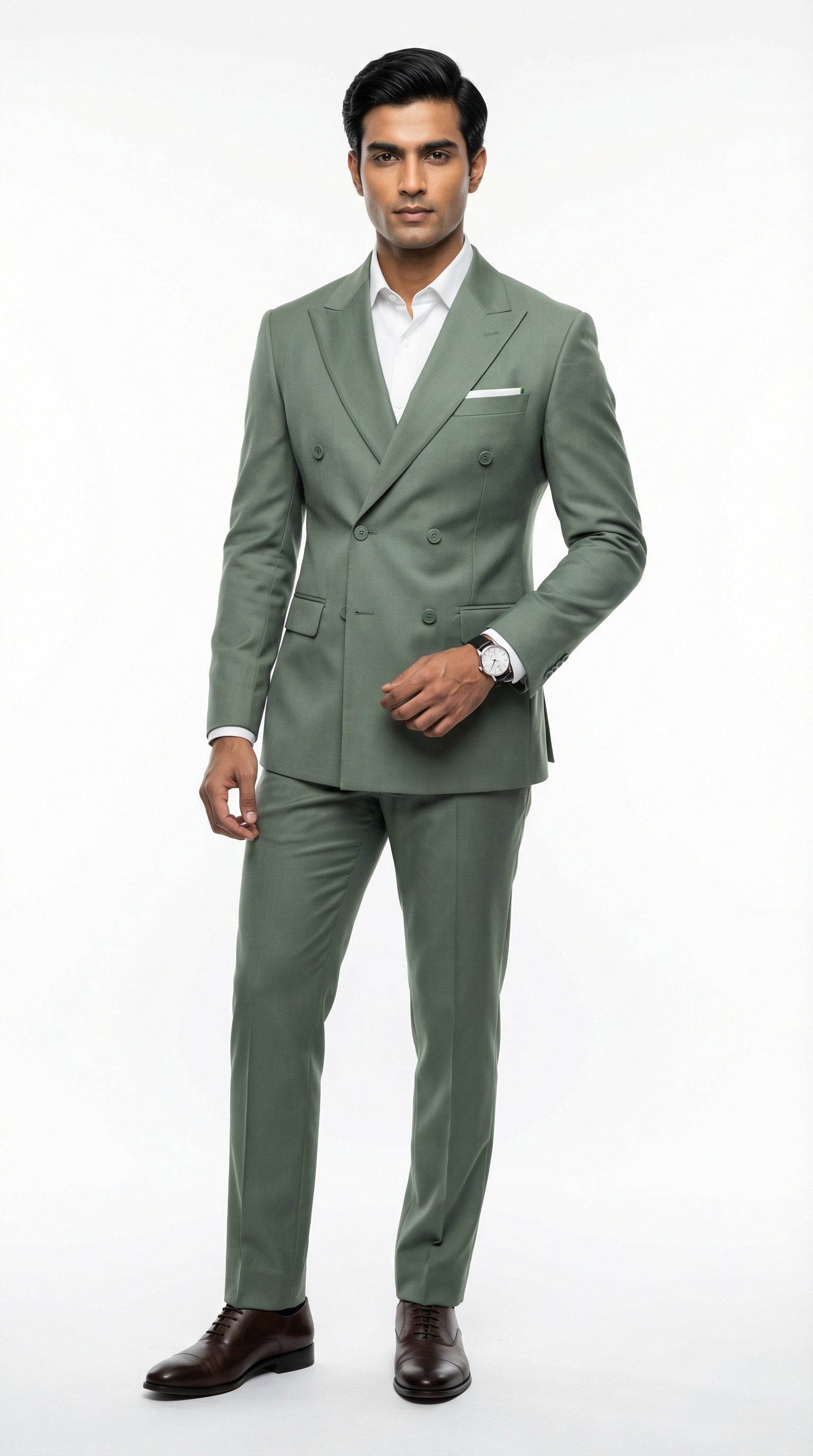 DOUBLE BREASTED BLAZER ARTICHOKE GREEN