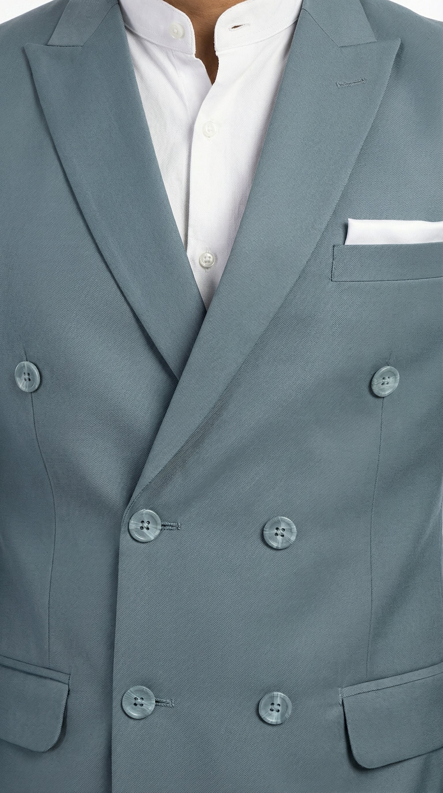 DOUBLE BREASTED BLAZER FOG GREEN