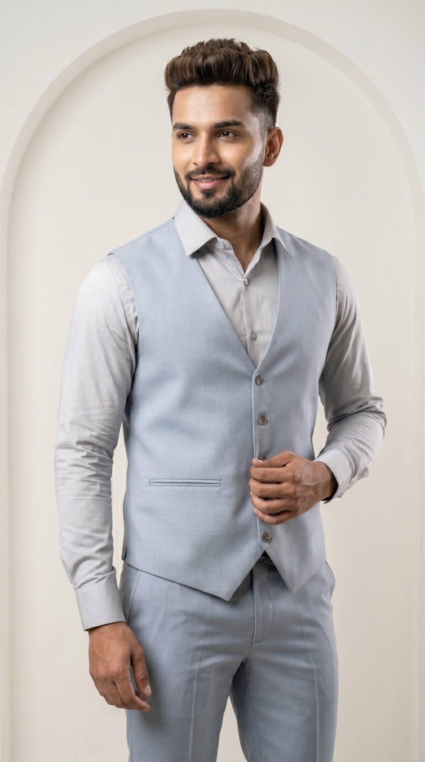 SILVER MIST WAISTCOAT