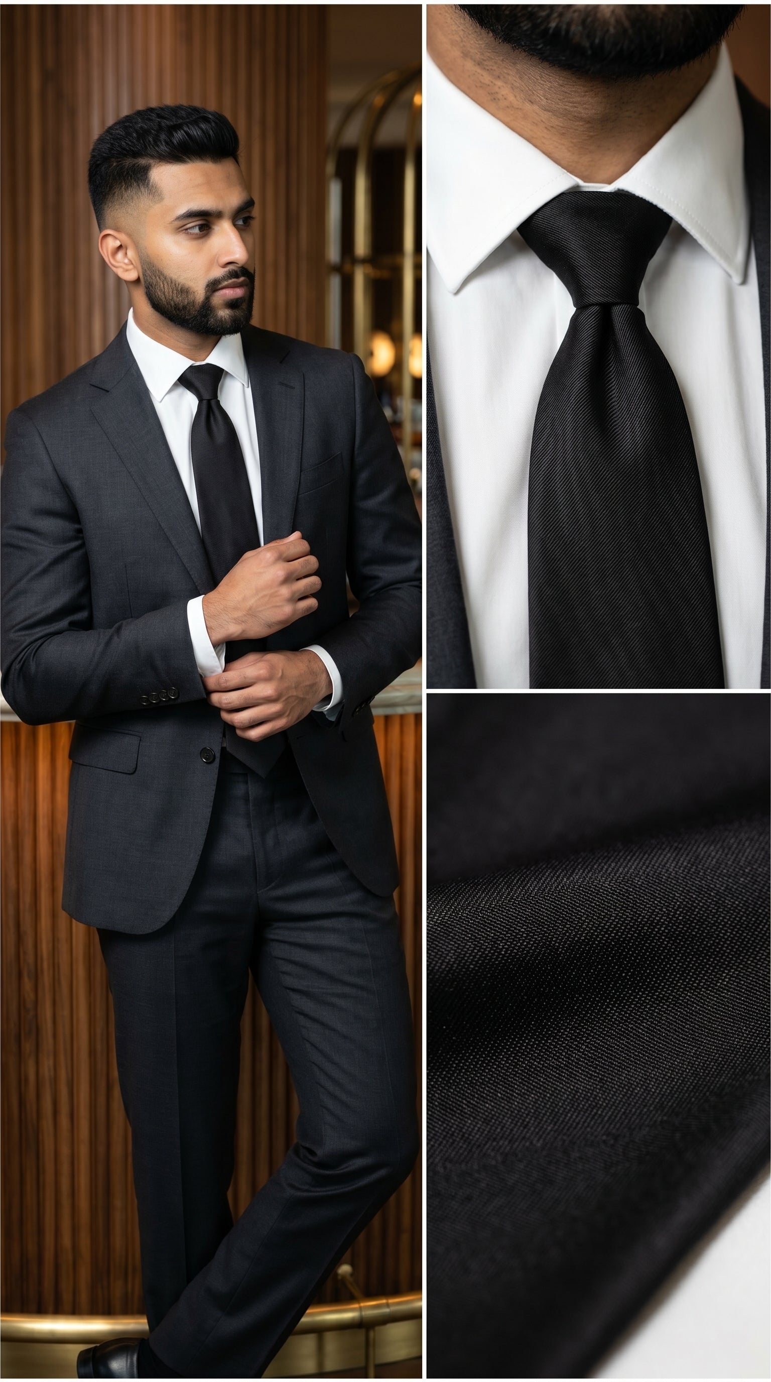 BLACKED TEXTURED TIE